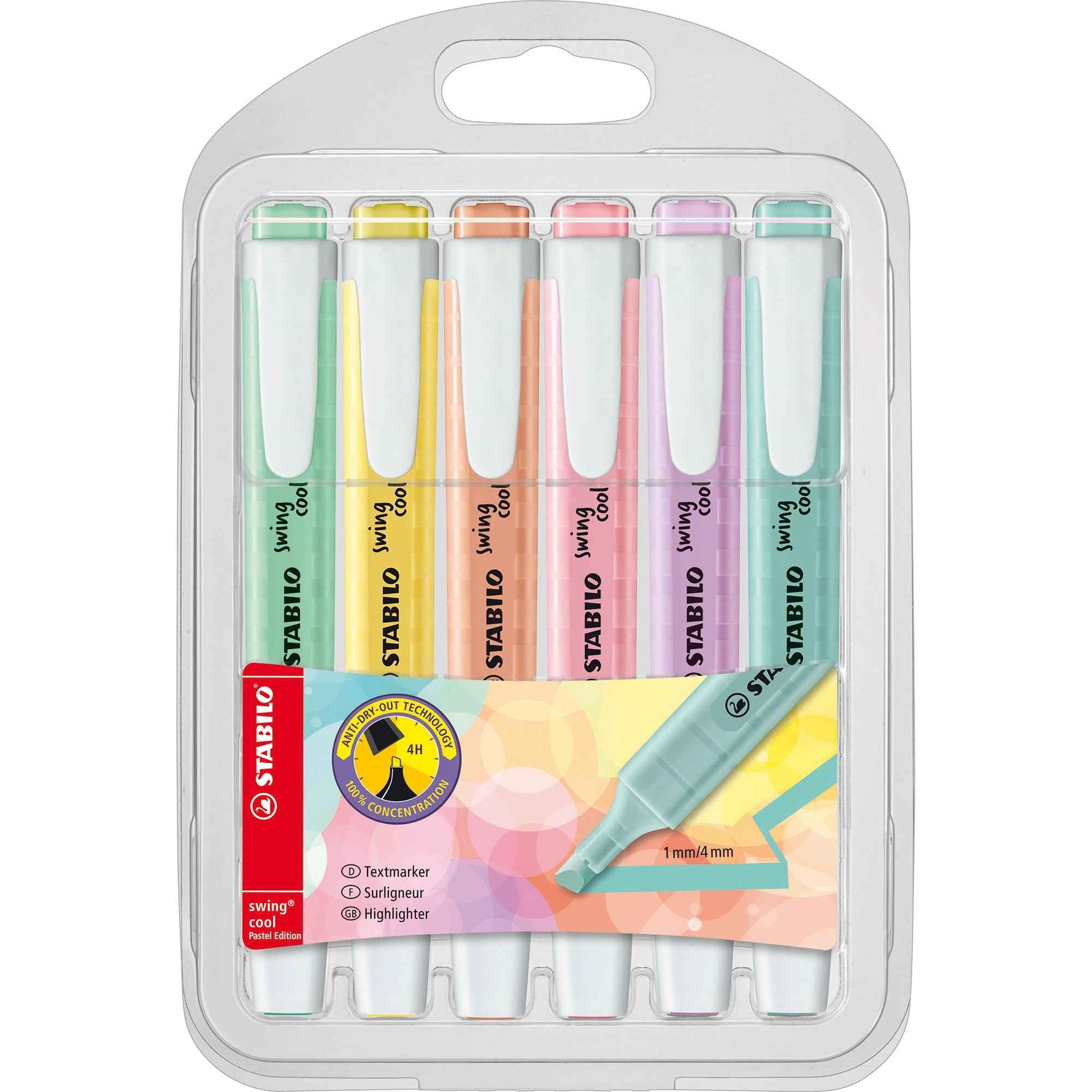 STABILO® Textmarker swing® cool Pastel 6 St./Pack.