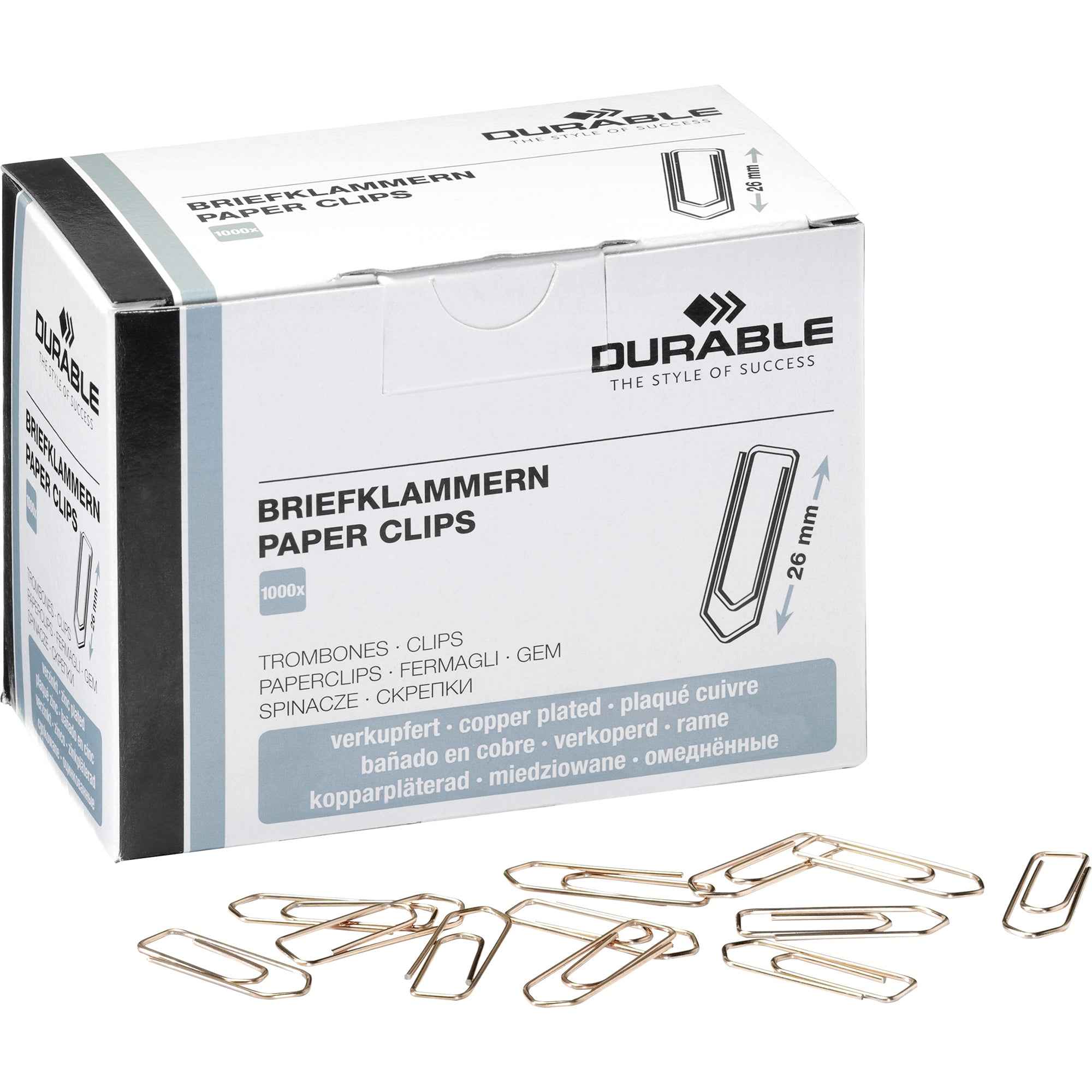 DURABLE Büroklammer 26 mm 1.000 St./Pack.
