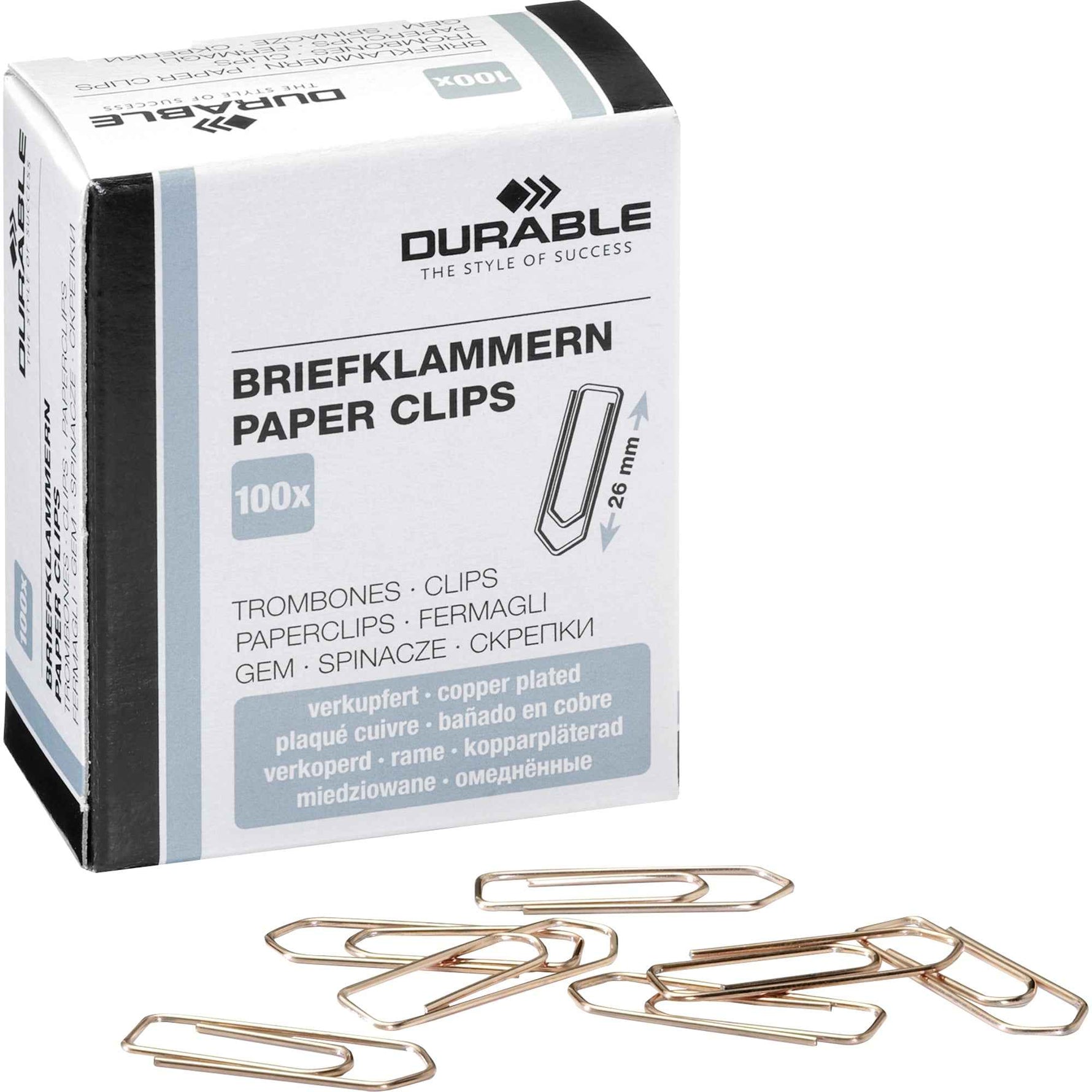 DURABLE Büroklammer 26 mm 100 St./Pack.