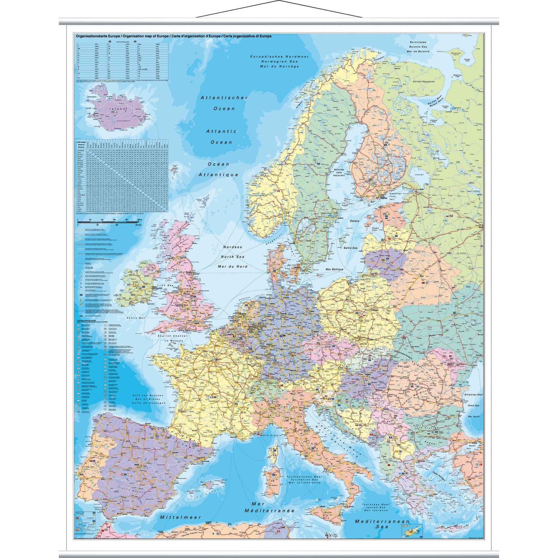 FRANKEN Landkartentafel Europa