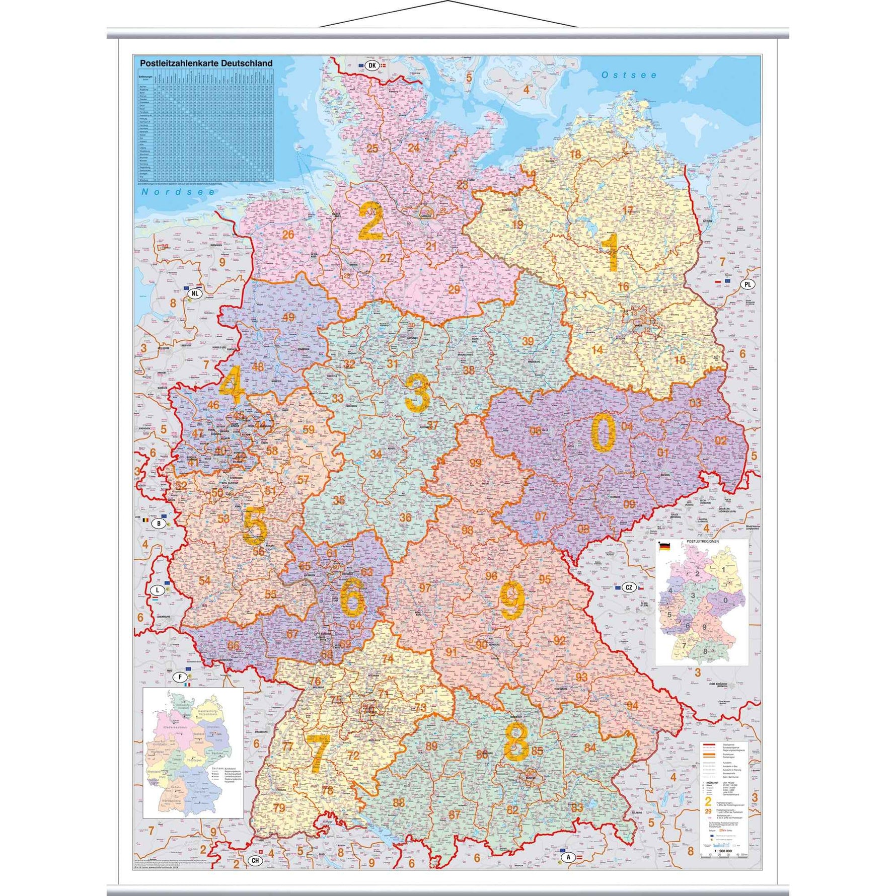 FRANKEN Postleitzahlentafel