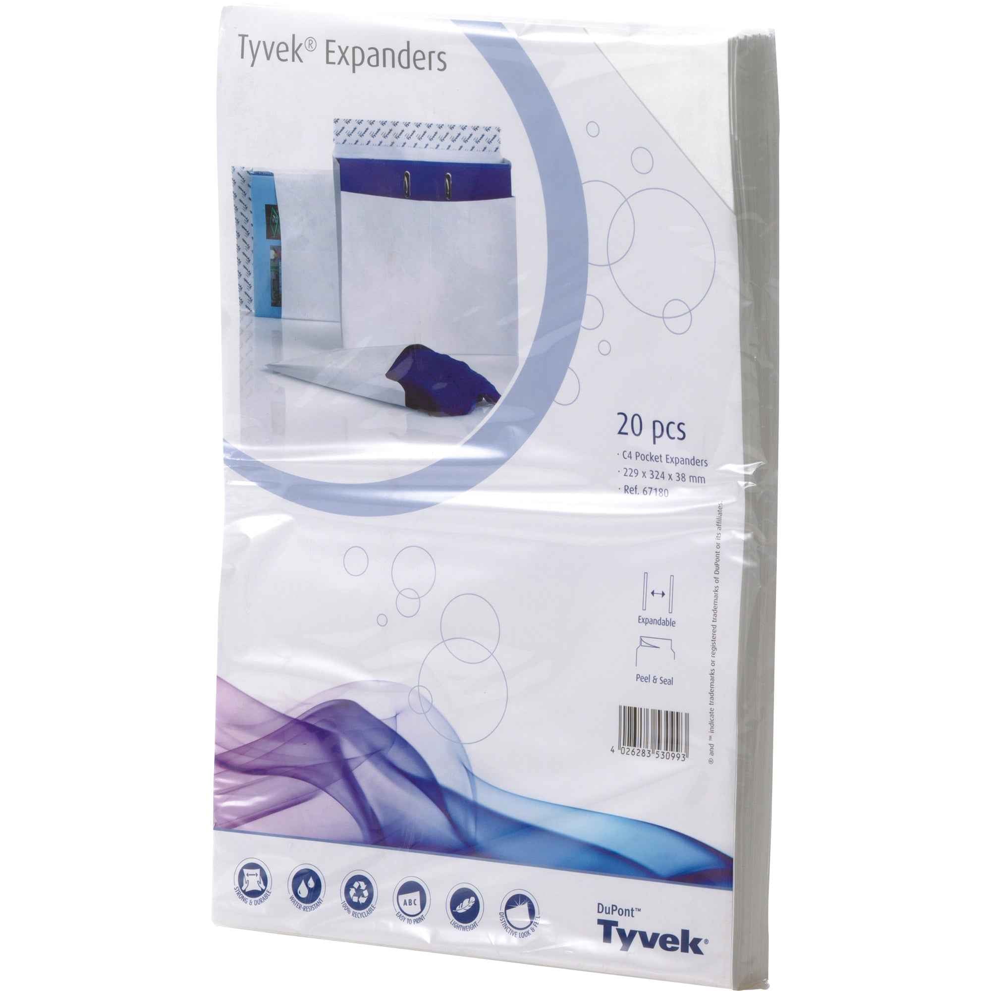 Tyvek® Faltentasche ohne Fenster DIN C4 20 St./Pack.