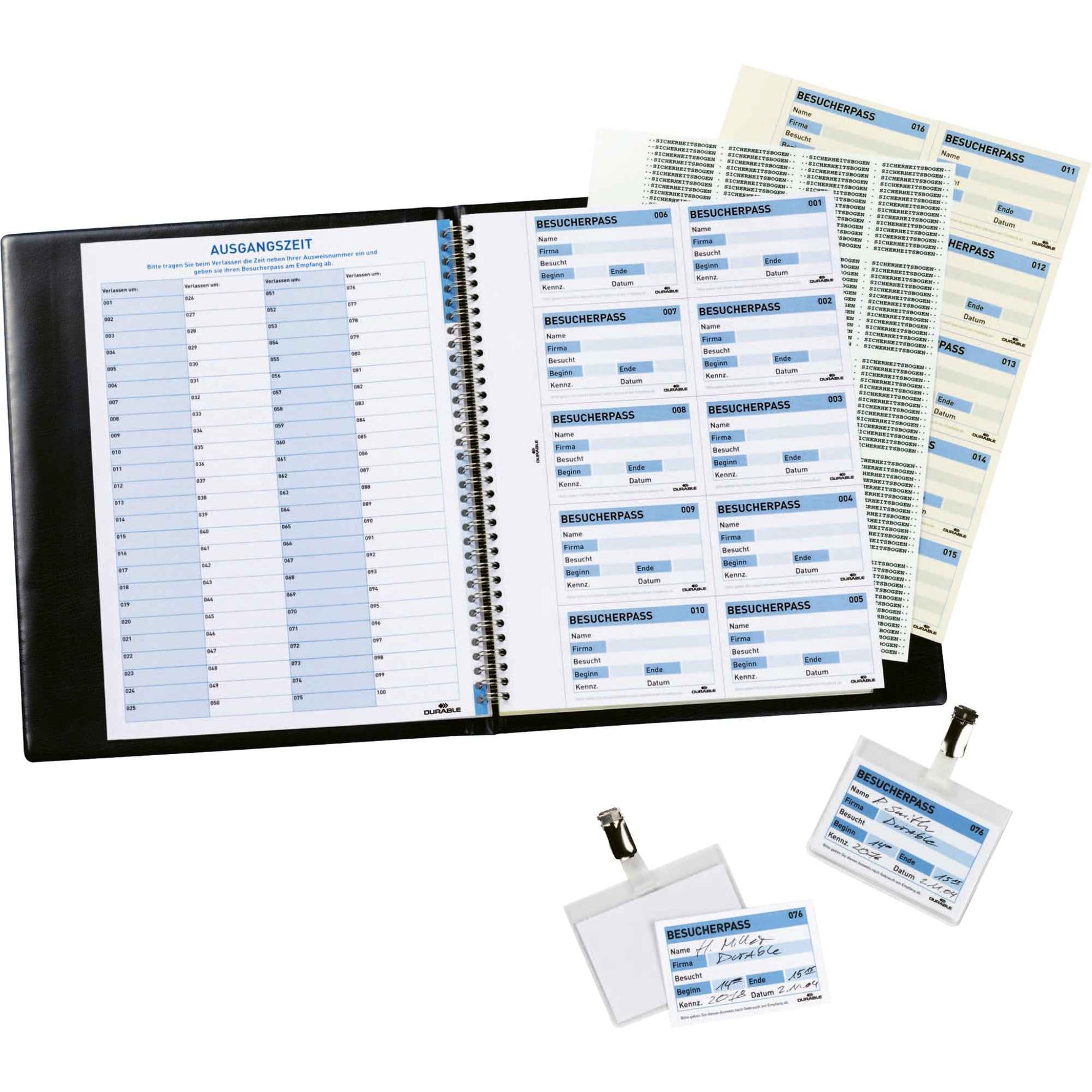 DURABLE Einsteckschild Visitors Book 100