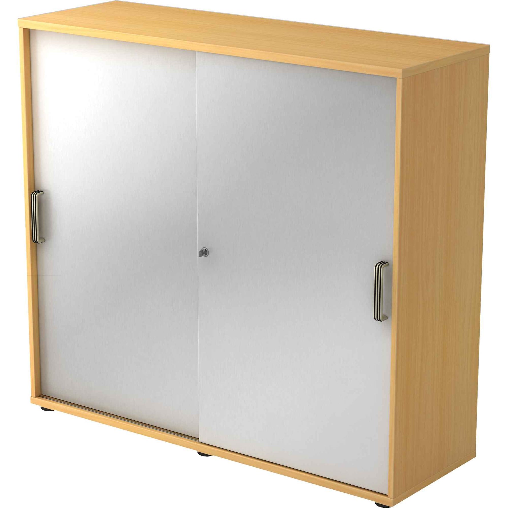 Hammerbacher Schiebetürenschrank 3 Ordnerhöhen weiß