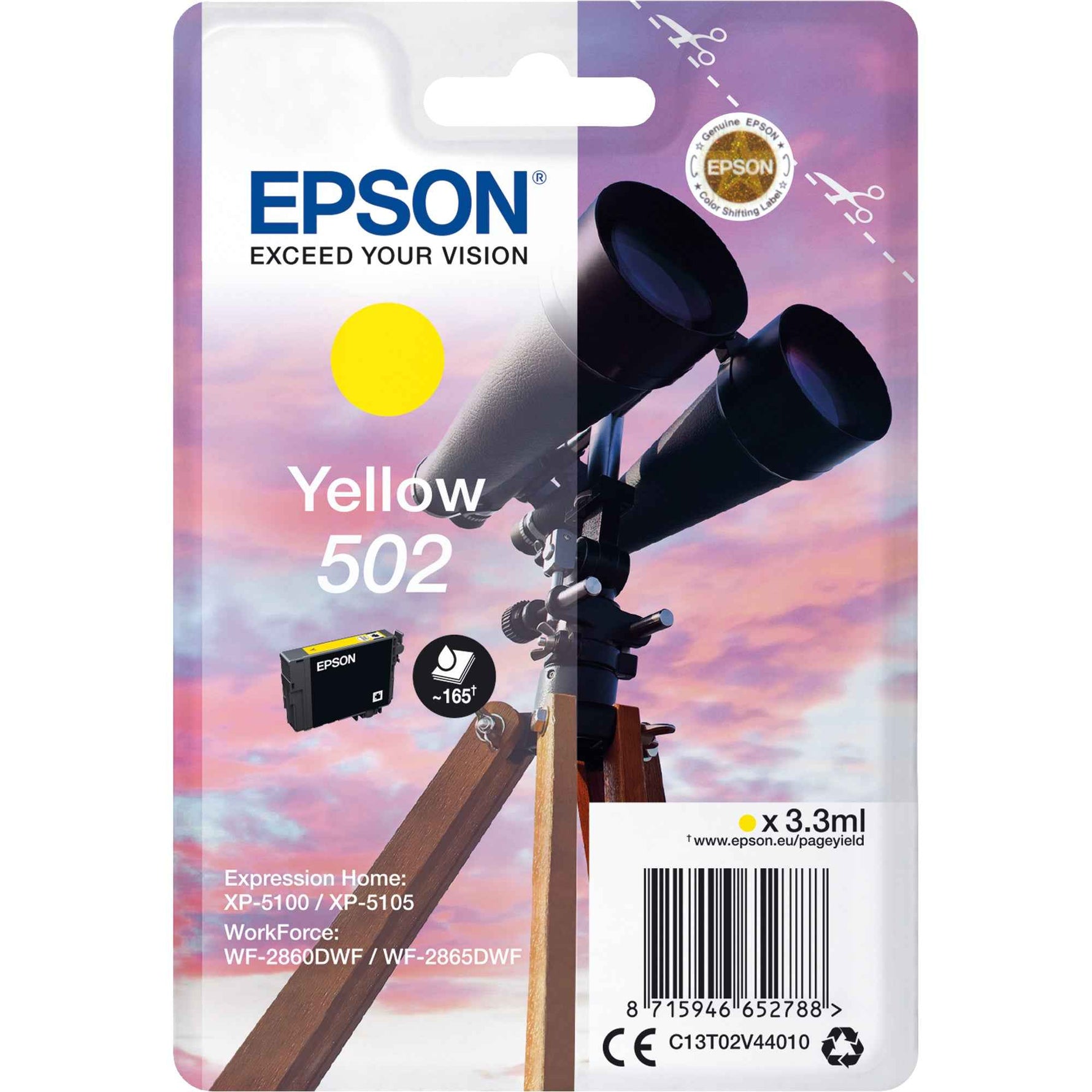 Epson Tintenpatrone 502 gelb