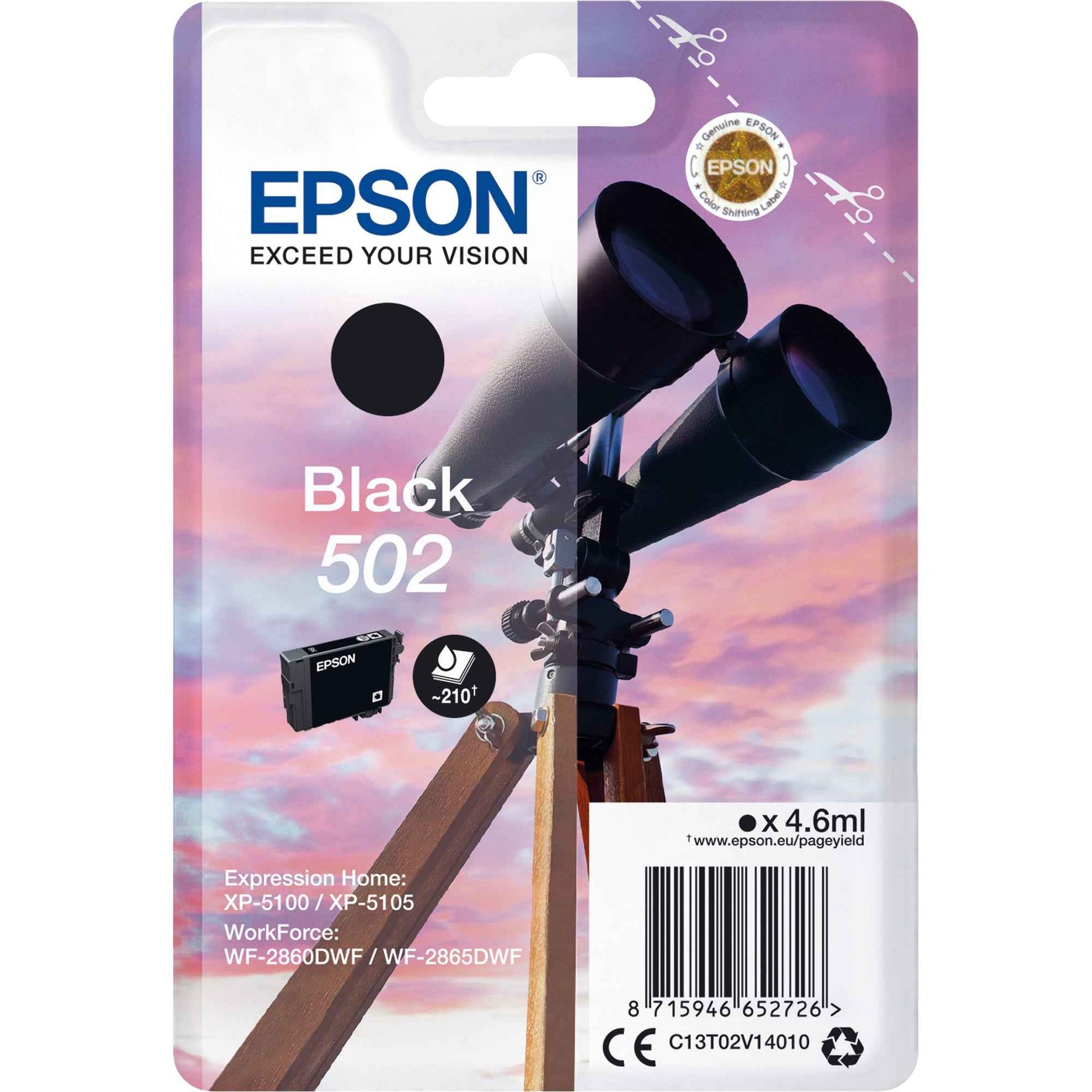 Epson Tintenpatrone 502 schwarz