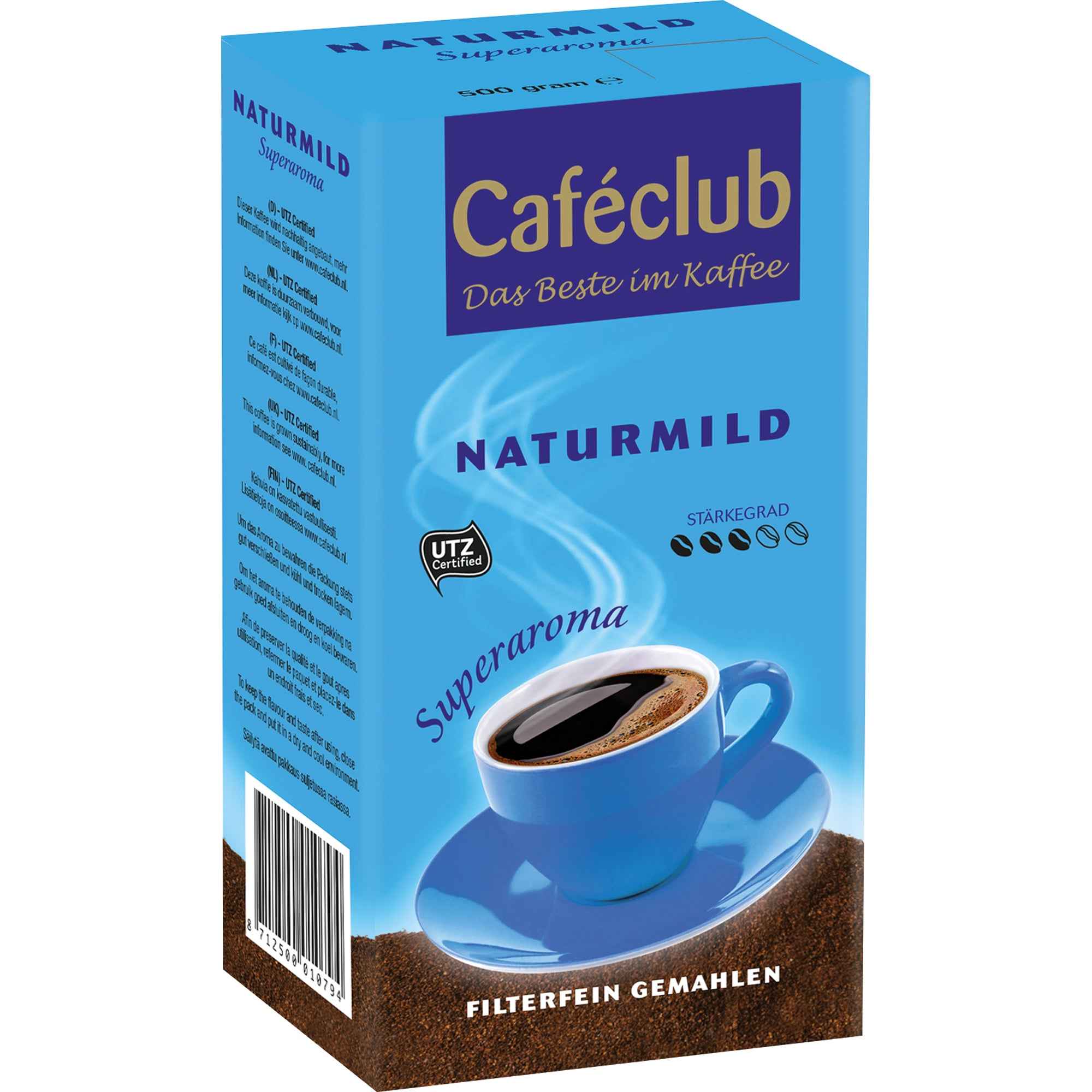 Kaffee Caféclub Naturmild gemahlen