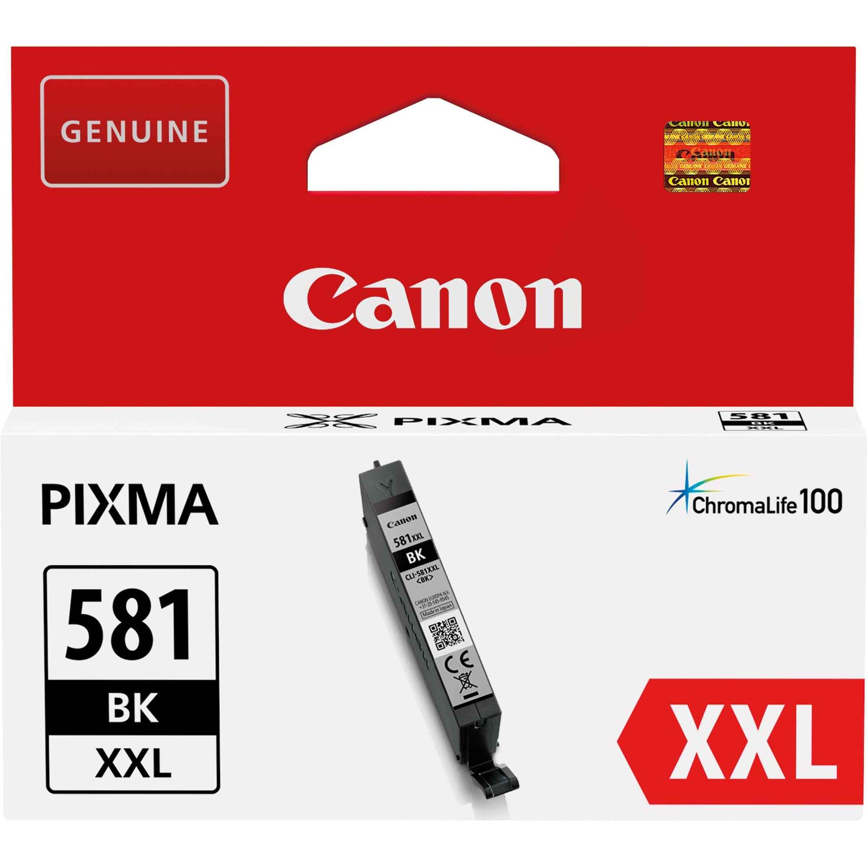 Schwarze Canon CLI-581XXL Tintenpatrone für Drucker, großvolumige Druckpatrone, hochwertiger Originaldruckerpatrone