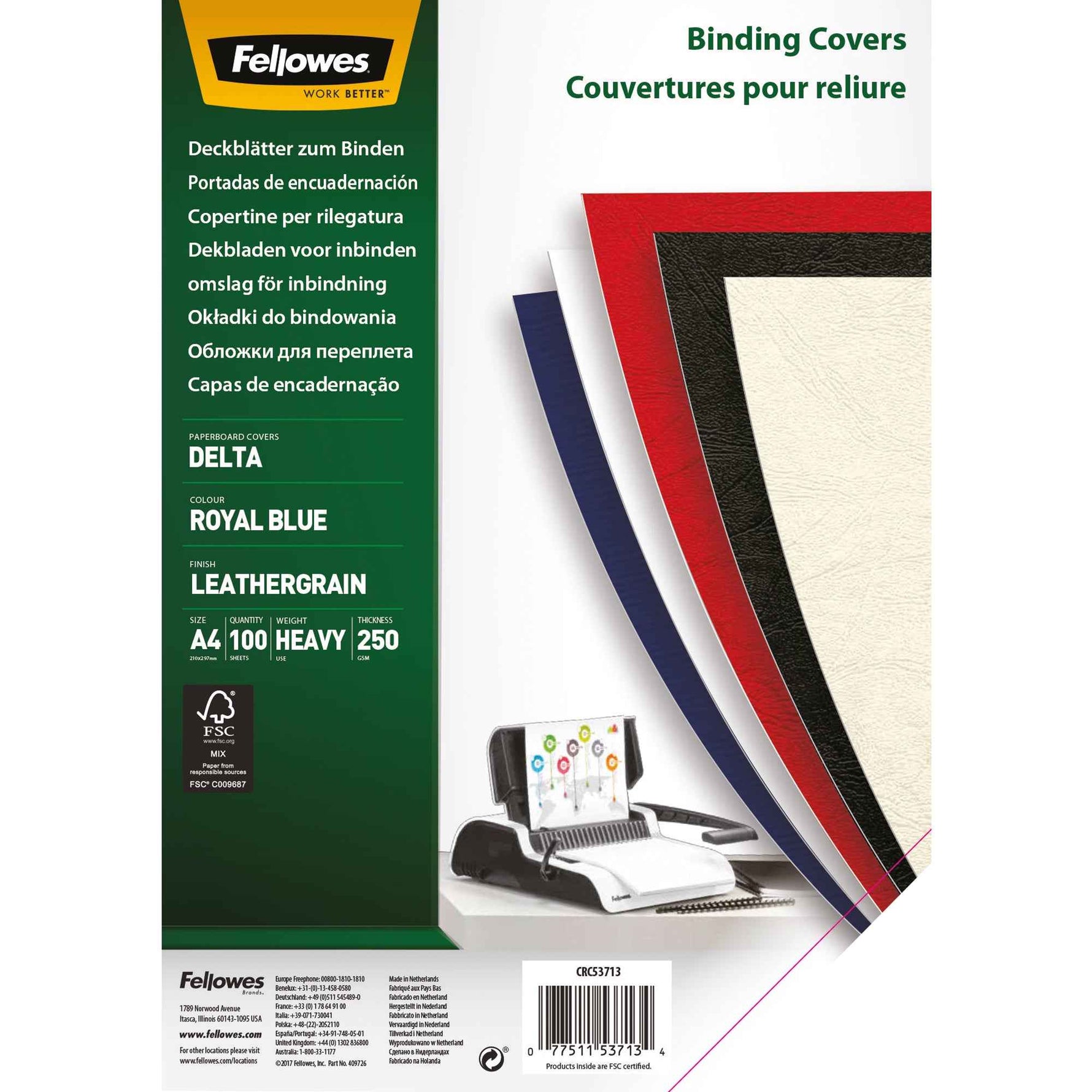 Fellowes® Einbanddeckel Delta DIN A4