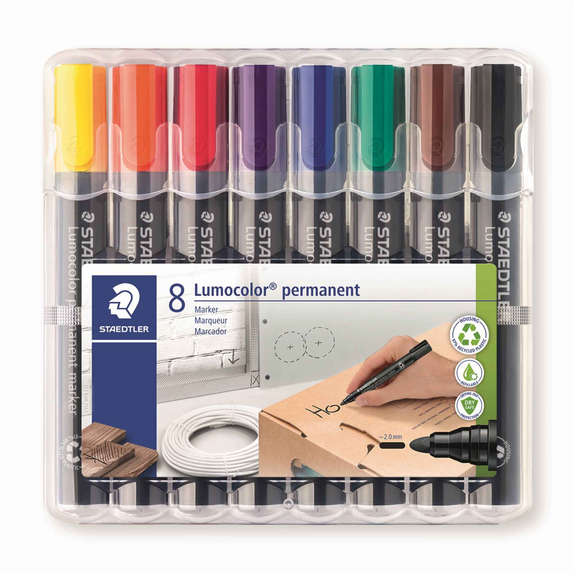 STAEDTLER® Permanentmarker Lumocolor® 352 8 St./Pack.