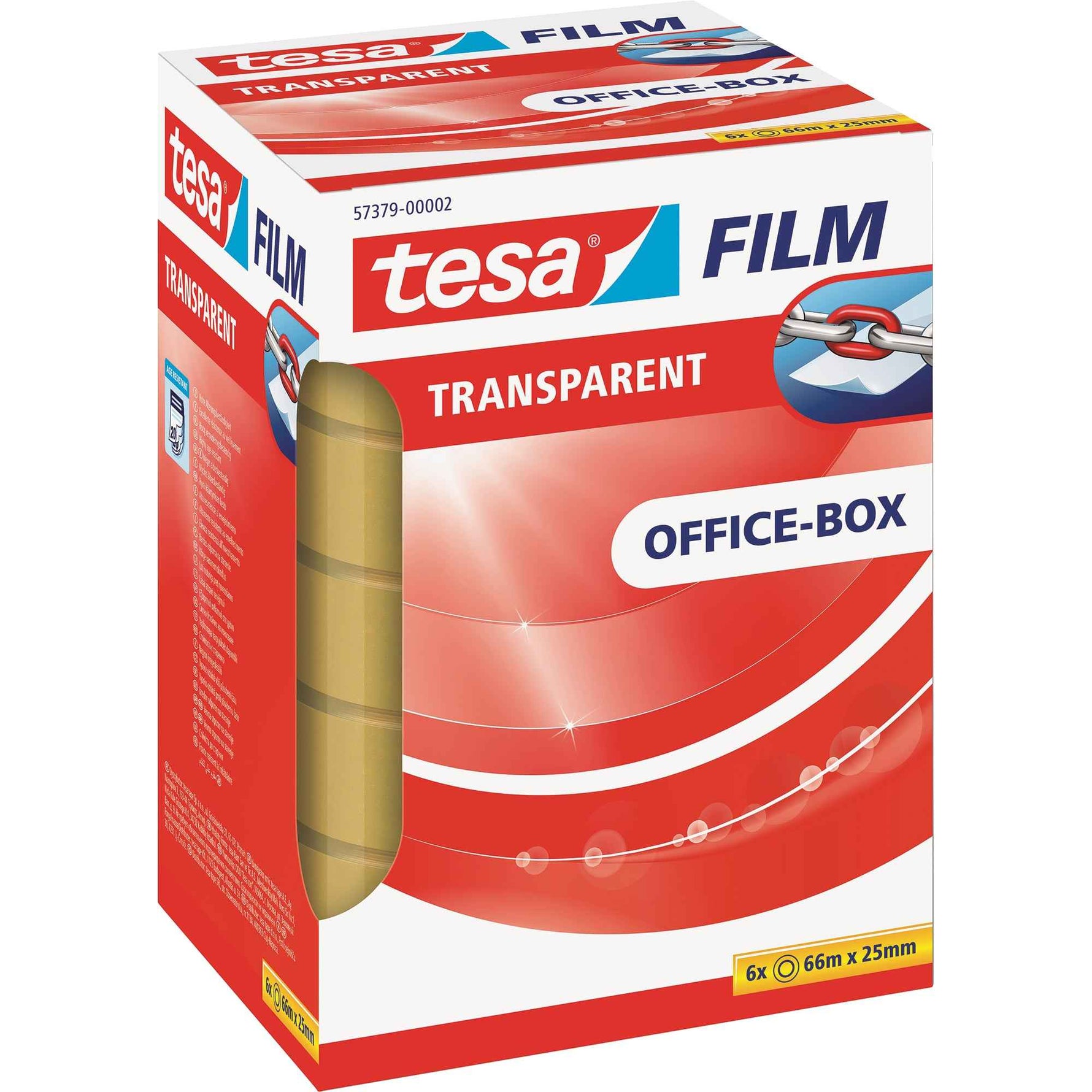 tesa® Klebefilm tesafilm® transparent Office-Box 25 mm x 66 m (B x L) 6 St./Pack.