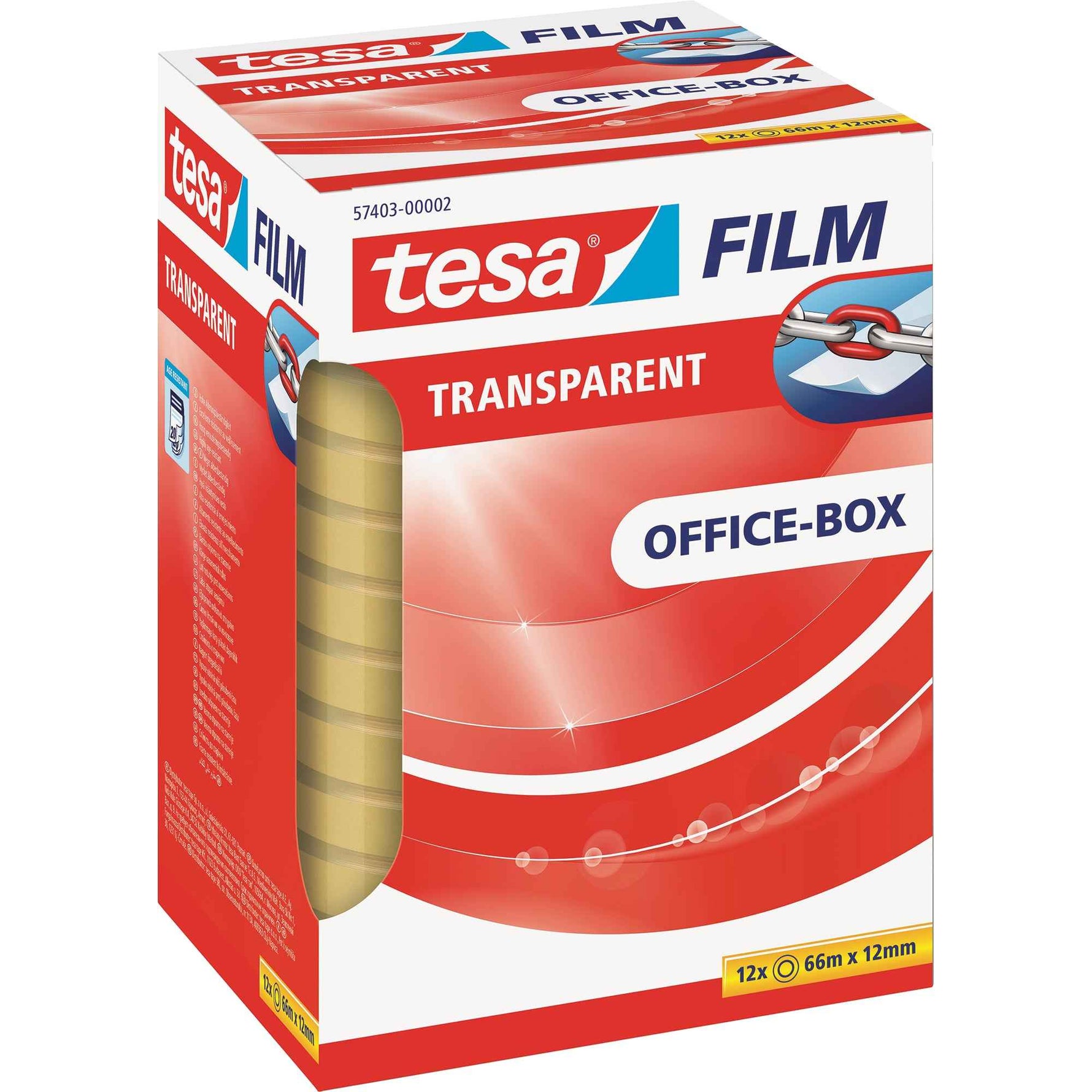 tesa® Klebefilm tesafilm® transparent Office-Box 12 mm x 66 m (B x L) 12 St./Pack.