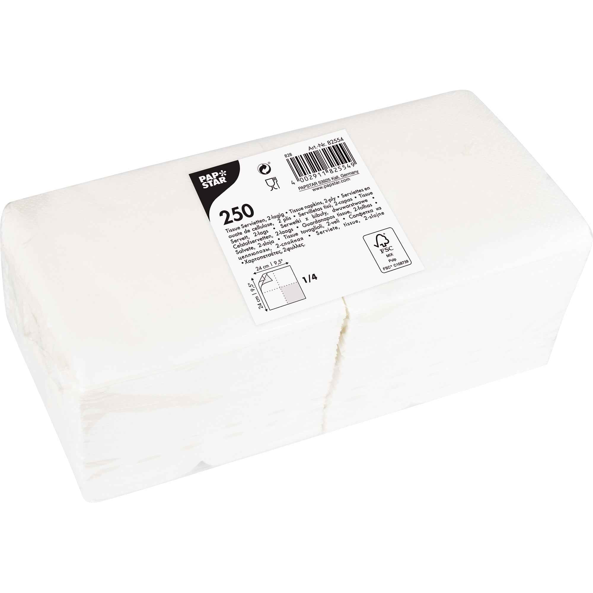 PAPSTAR Servietten weiß