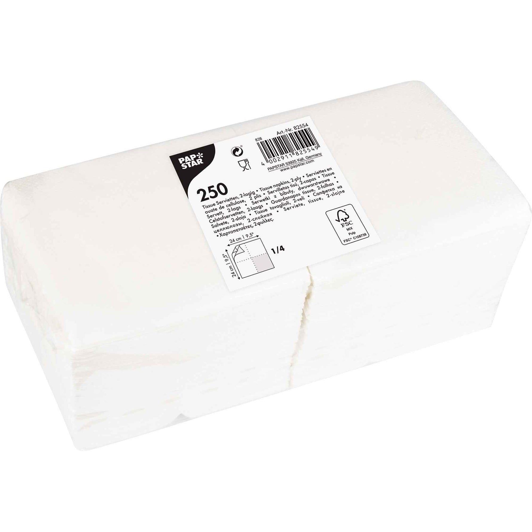 PAPSTAR Servietten weiß