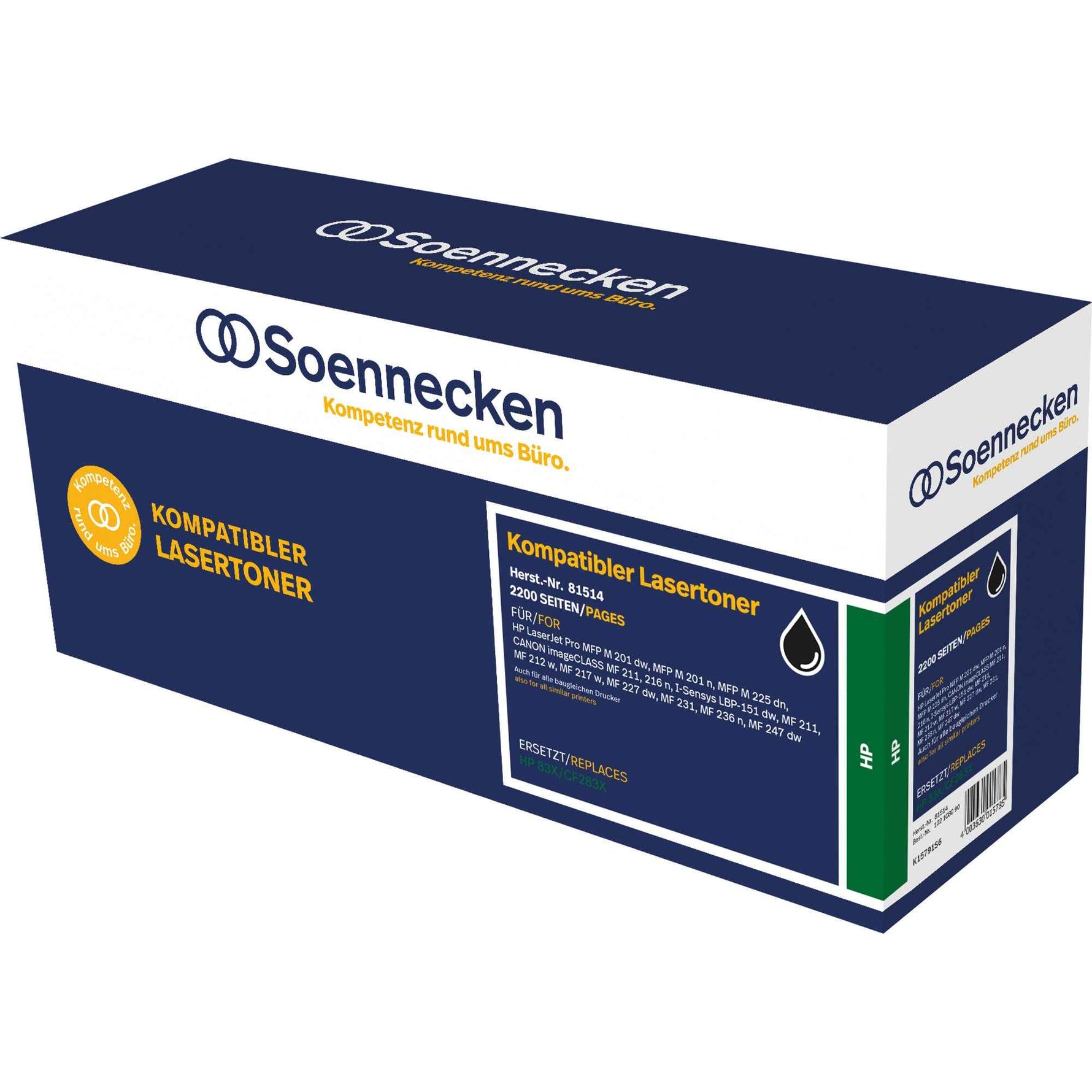 Soennecken Toner Kompatibel mit HP 83X schwarz