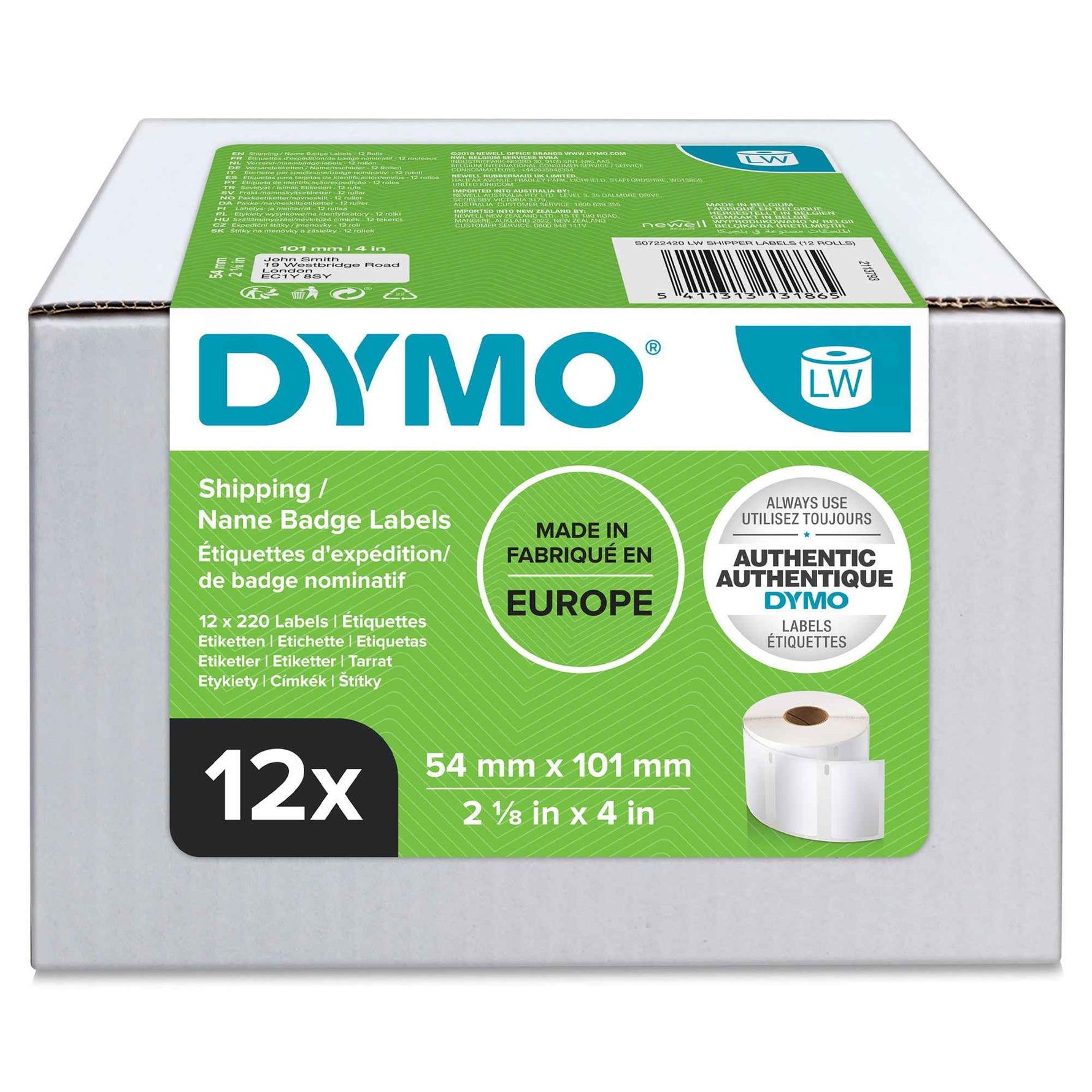 DYMO® Versandetikett 54 x 101 mm (B x H)