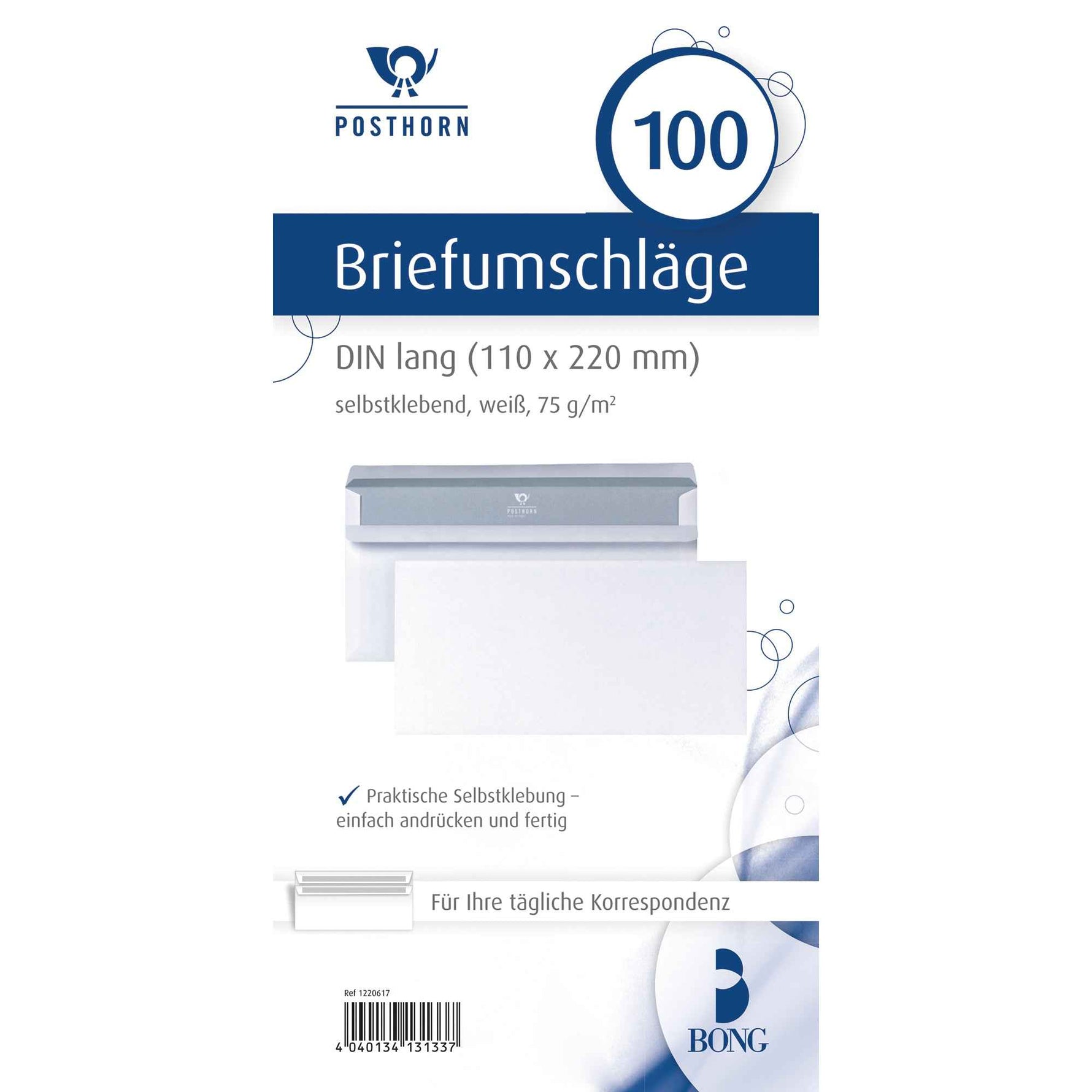 POSTHORN Briefumschläge DIN lang ohne Fenster