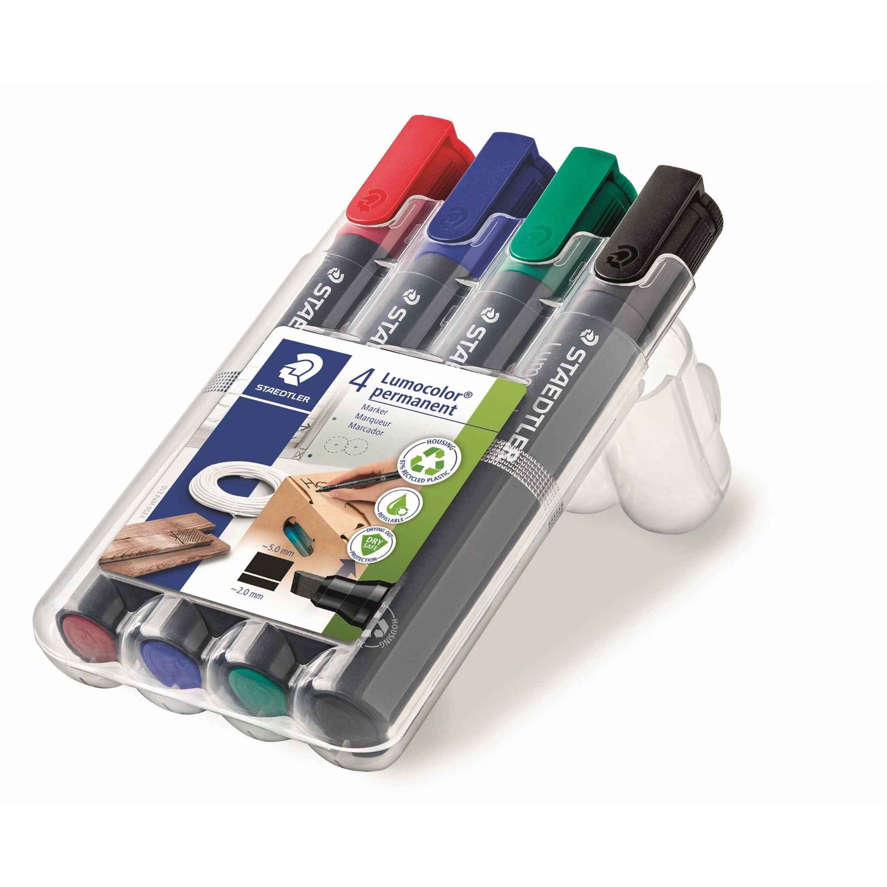 STAEDTLER® Permanentmarker Lumocolor® 350 4 St./Pack.