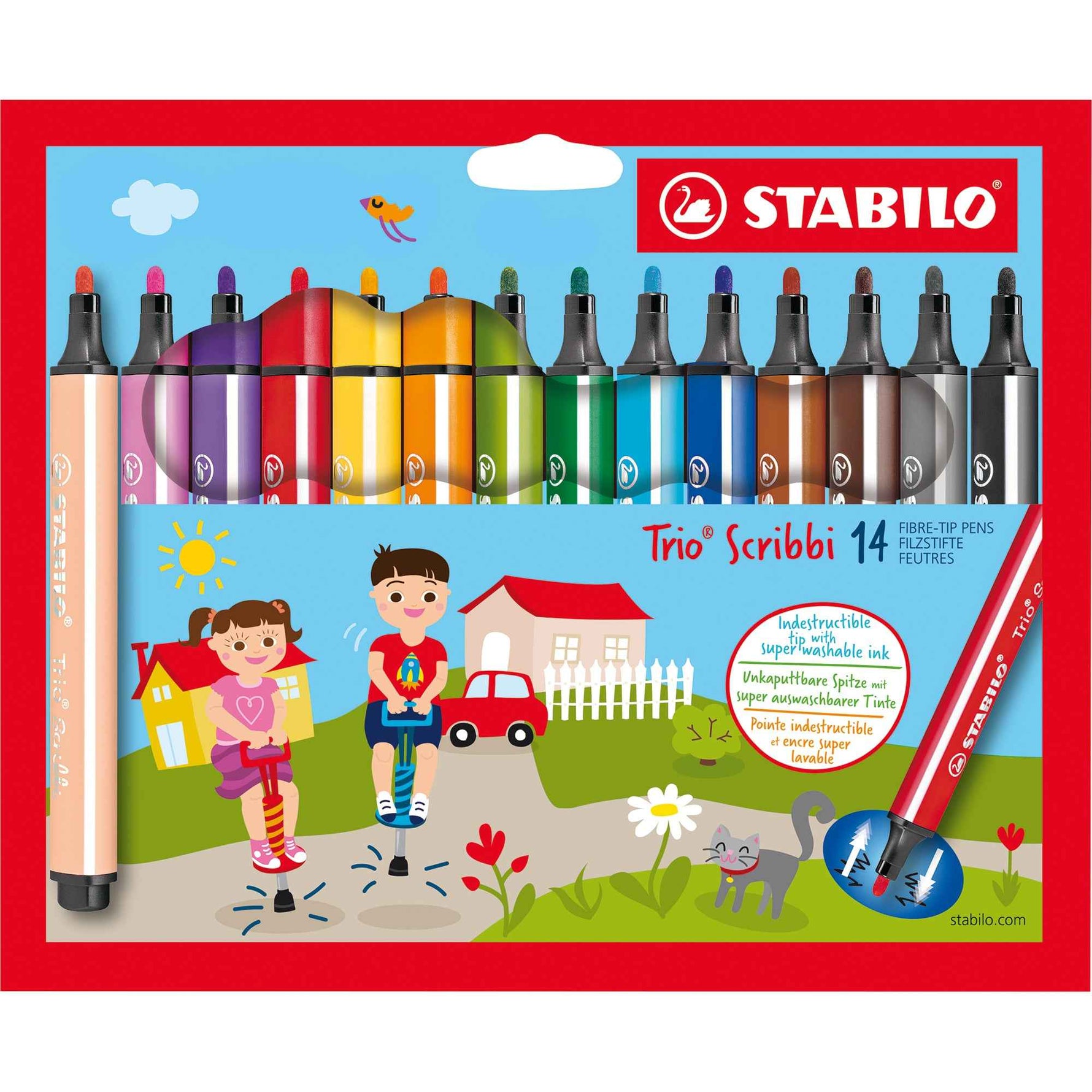 STABILO® Fasermaler Trio® Scribbi 14 St./Pack.