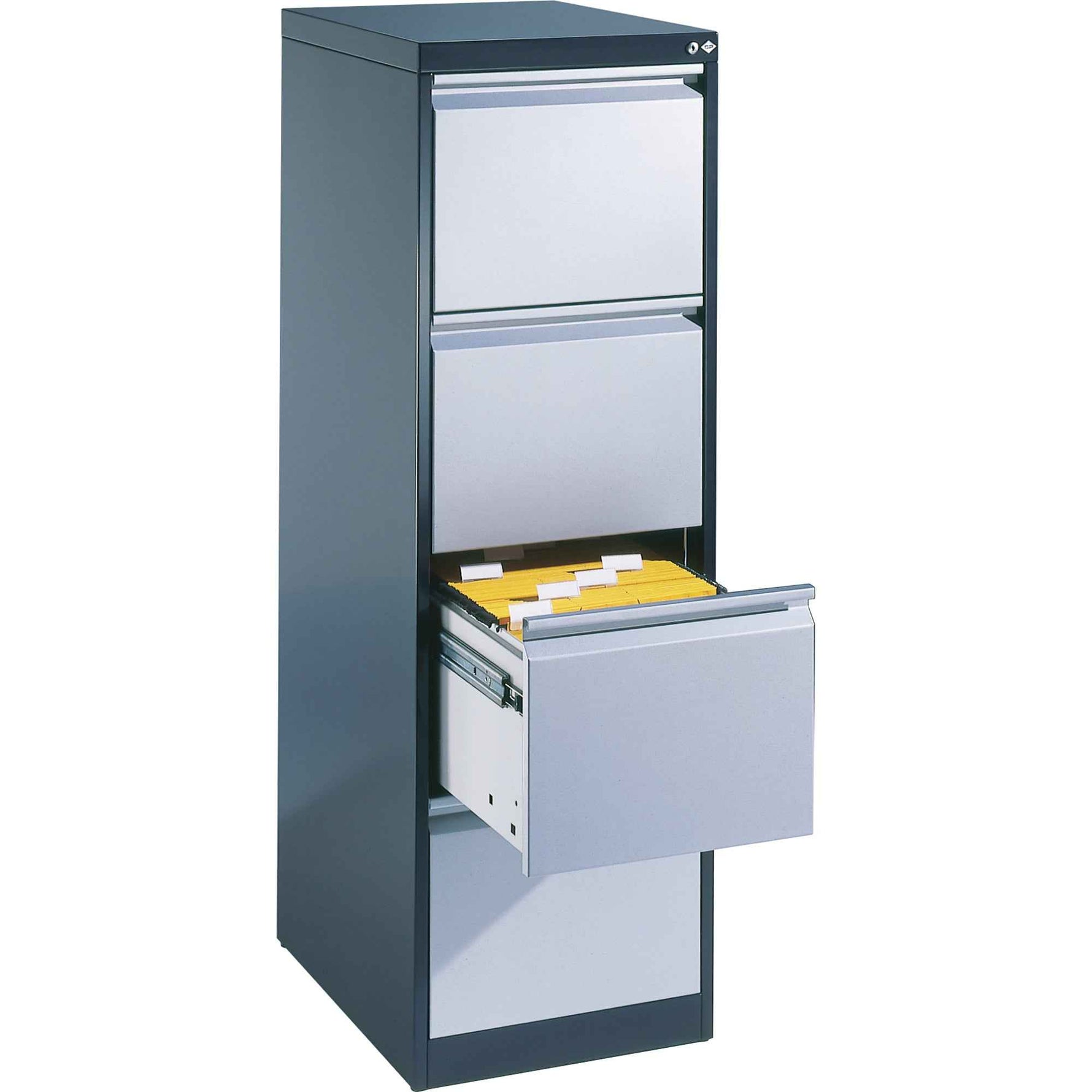 C+P Hängeregistraturschrank Acurado 433 x 1.357 x 590 mm (B x H x T) schwarzgrau