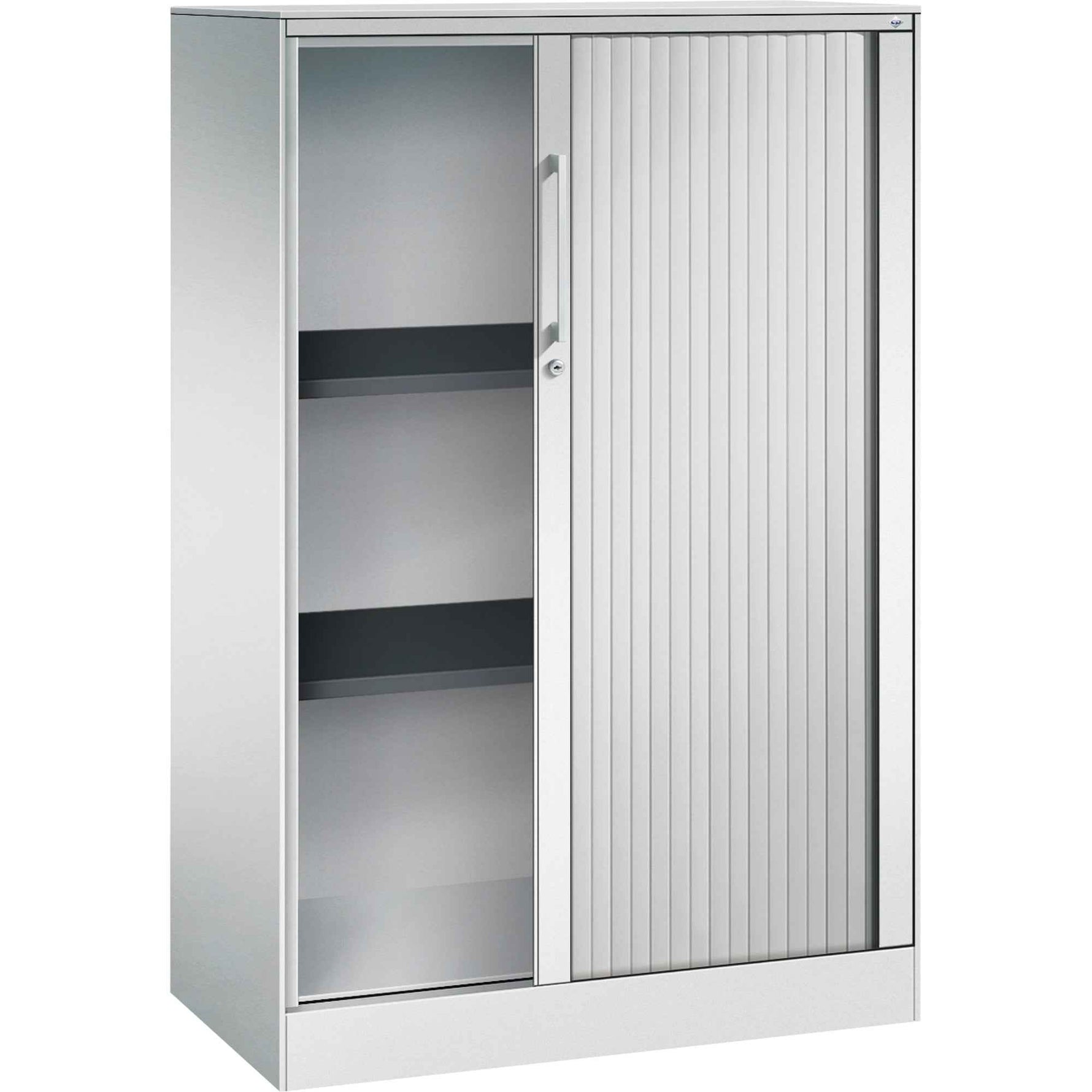 C+P Rollladenschrank Asisto 3 Ordnerhöhen 800 x 1.310 x 435 mm (B x H x T) lichtgrau