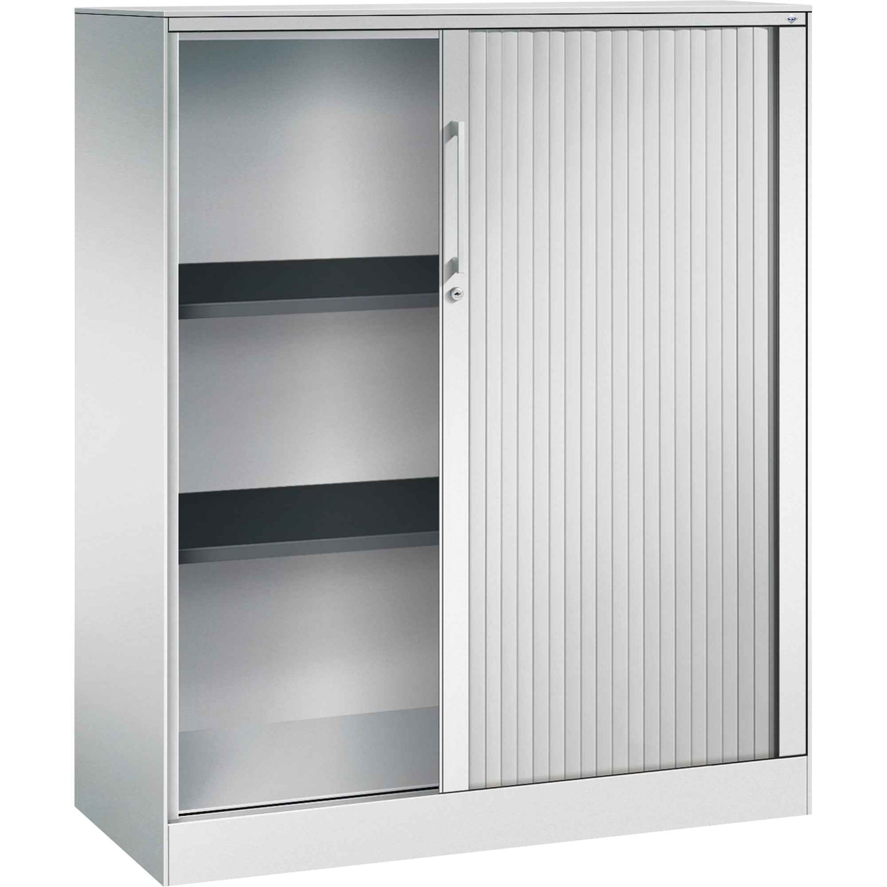 C+P Rollladenschrank Asisto 3 Ordnerhöhen 1.000 x 1.310 x 435 mm (B x H x T) lichtgrau