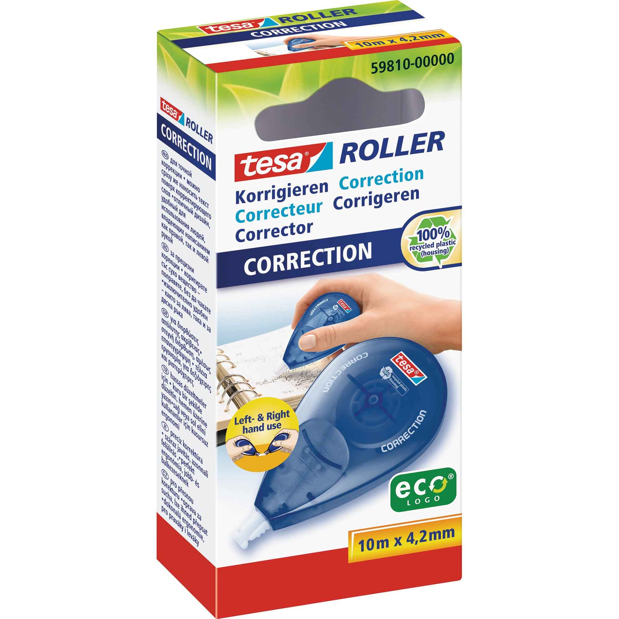 tesa® Korrekturroller Left&Right 4,2 mm x 10 m (B x L)