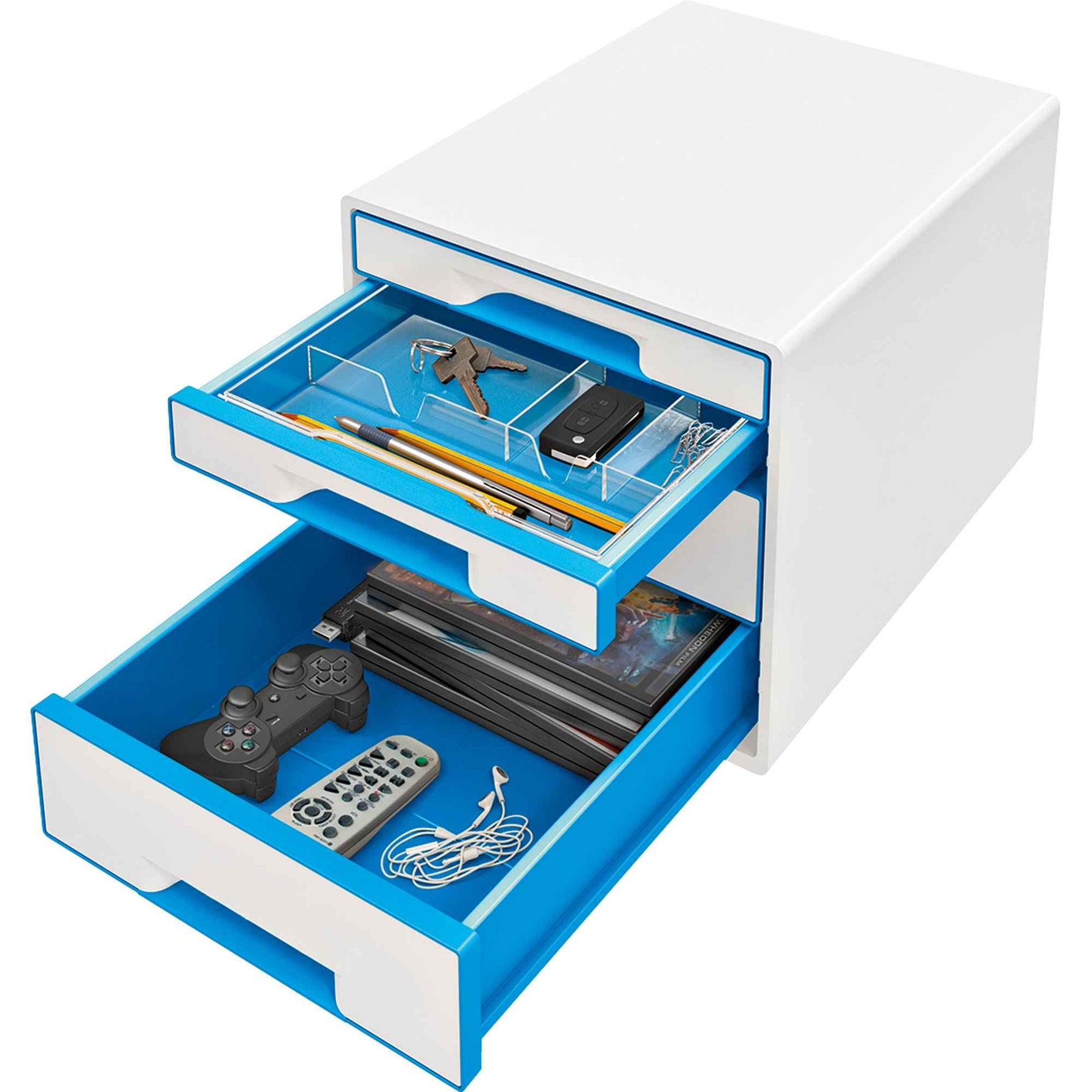 Leitz Schubladenbox WOW CUBE 4 Schubladen
