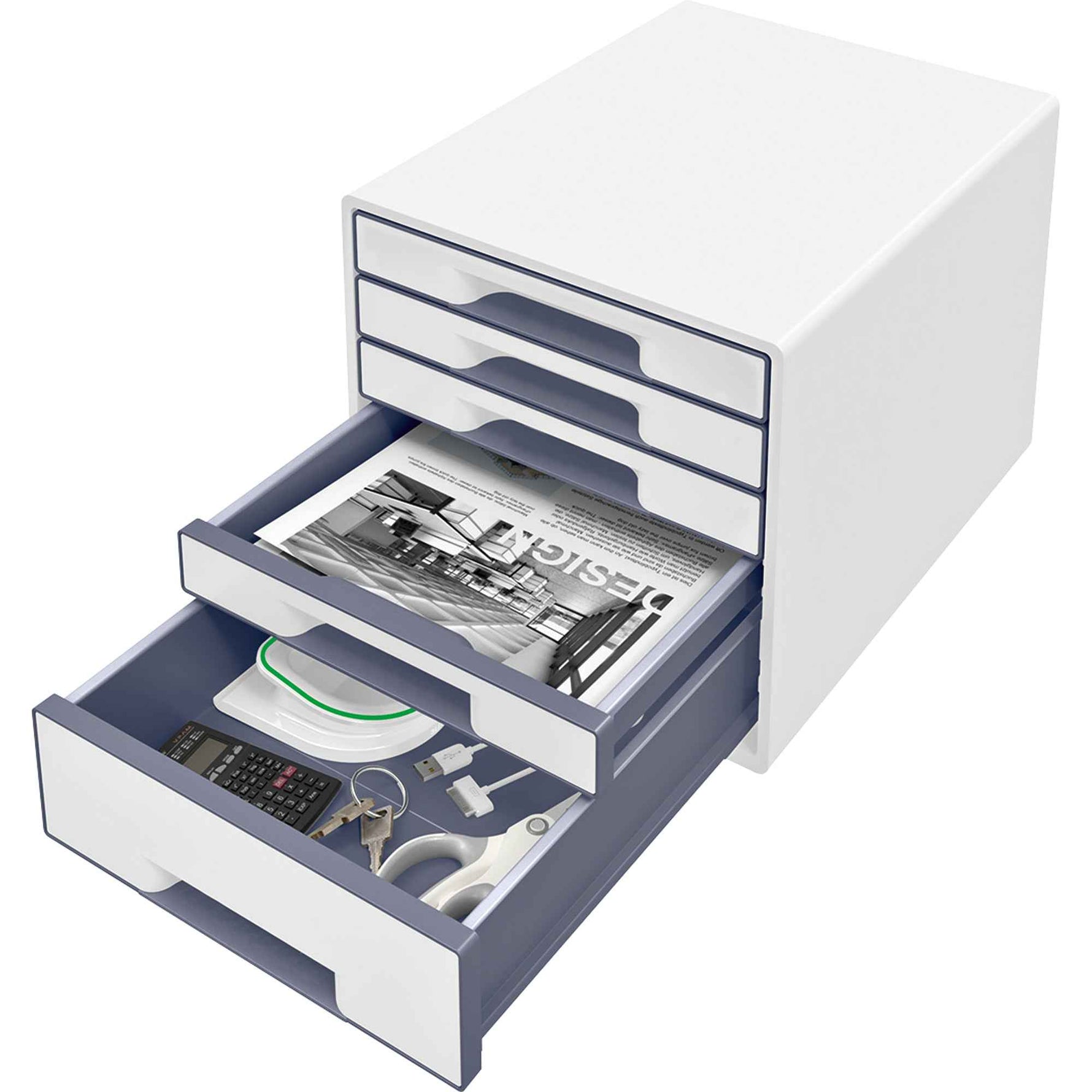Leitz Schubladenbox WOW CUBE 5 Schubladen