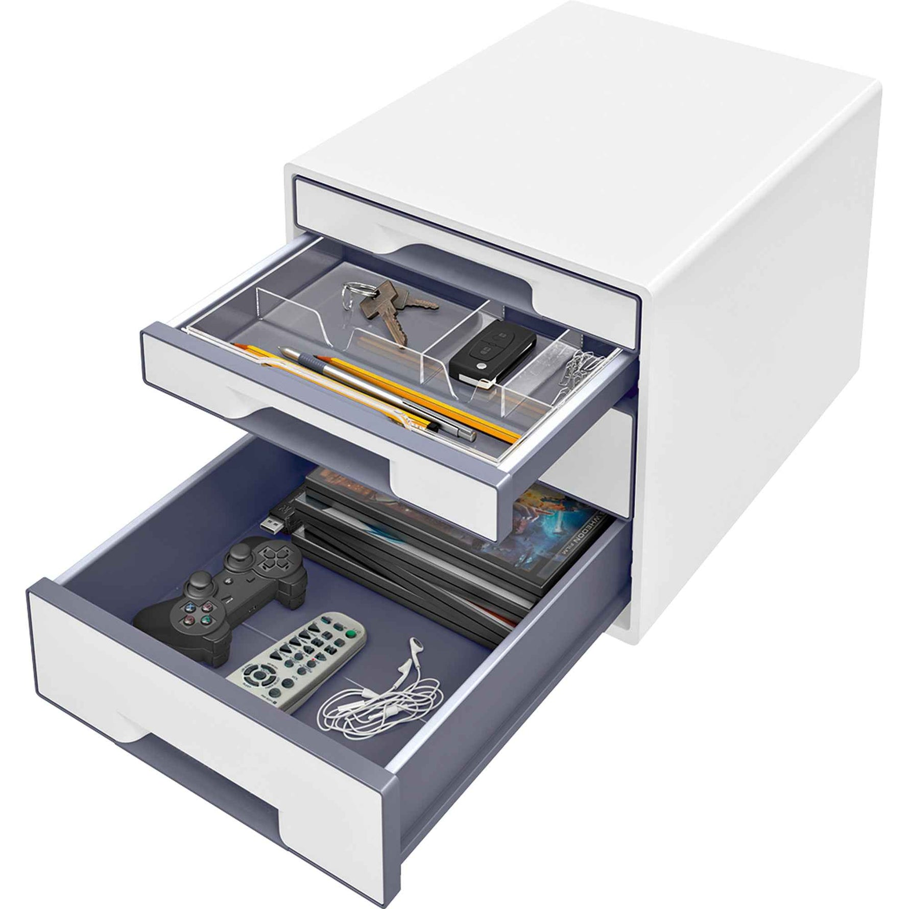 Leitz Schubladenbox WOW CUBE 4 Schubladen