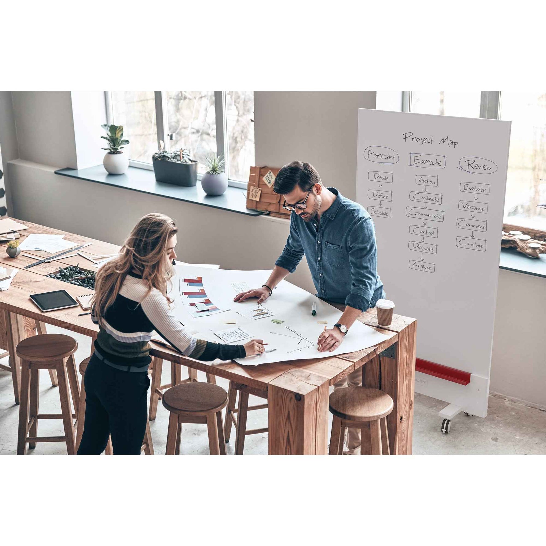 magnetoplan® Whiteboard Infinity Wall mobil