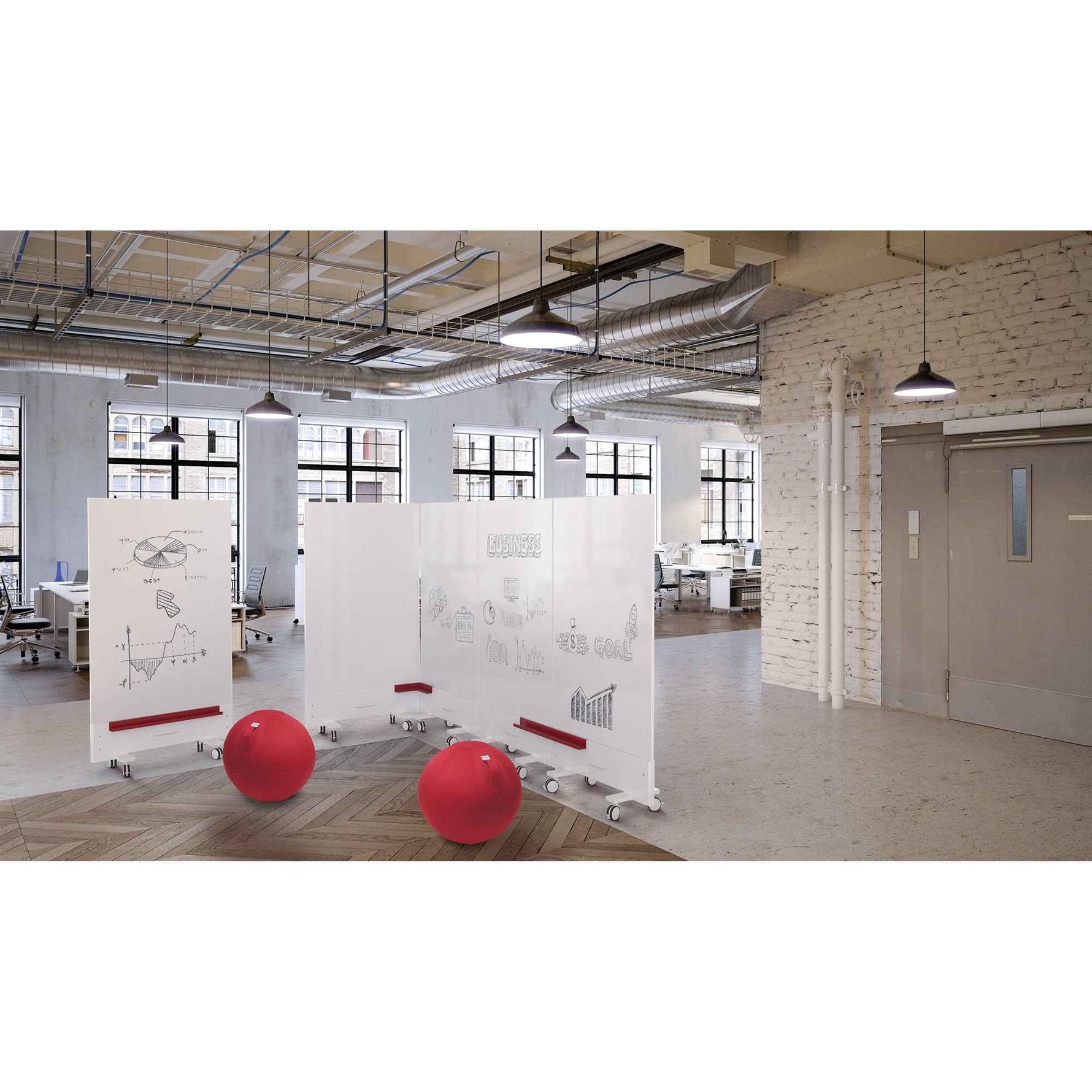 magnetoplan® Whiteboard Infinity Wall mobil