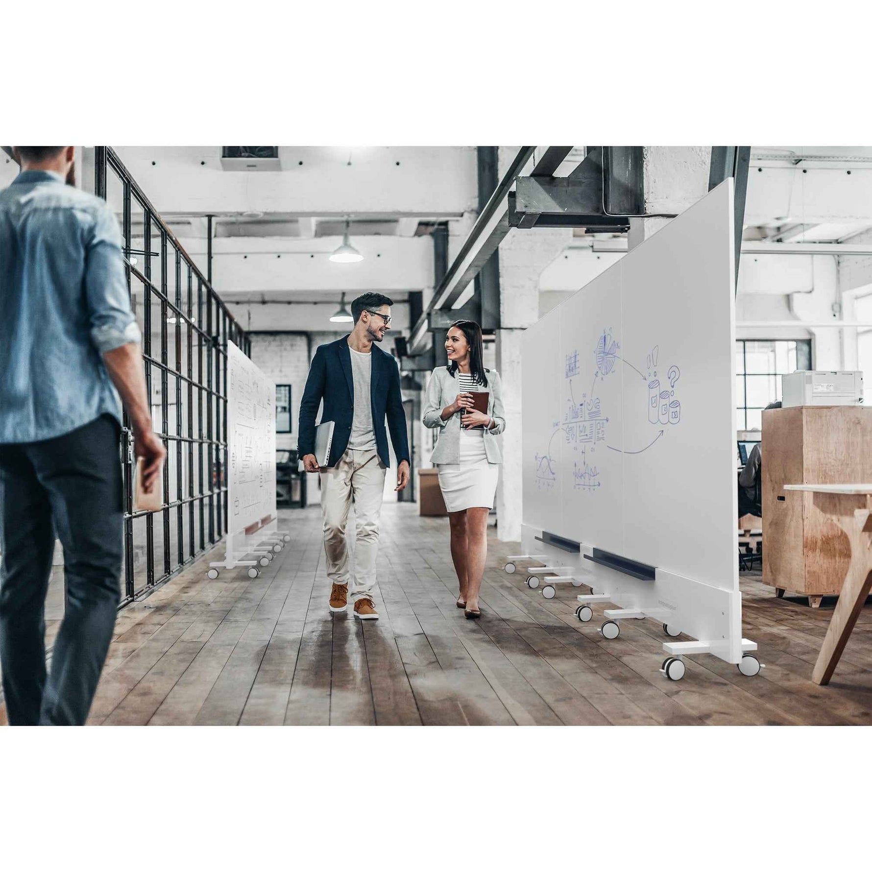 magnetoplan® Whiteboard Infinity Wall mobil
