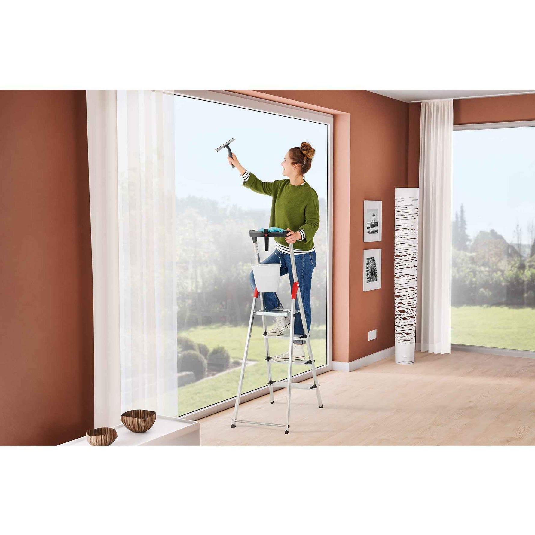 Hailo Stehleiter L80 Comfortline max. Arbeitshöhe 2,63 m