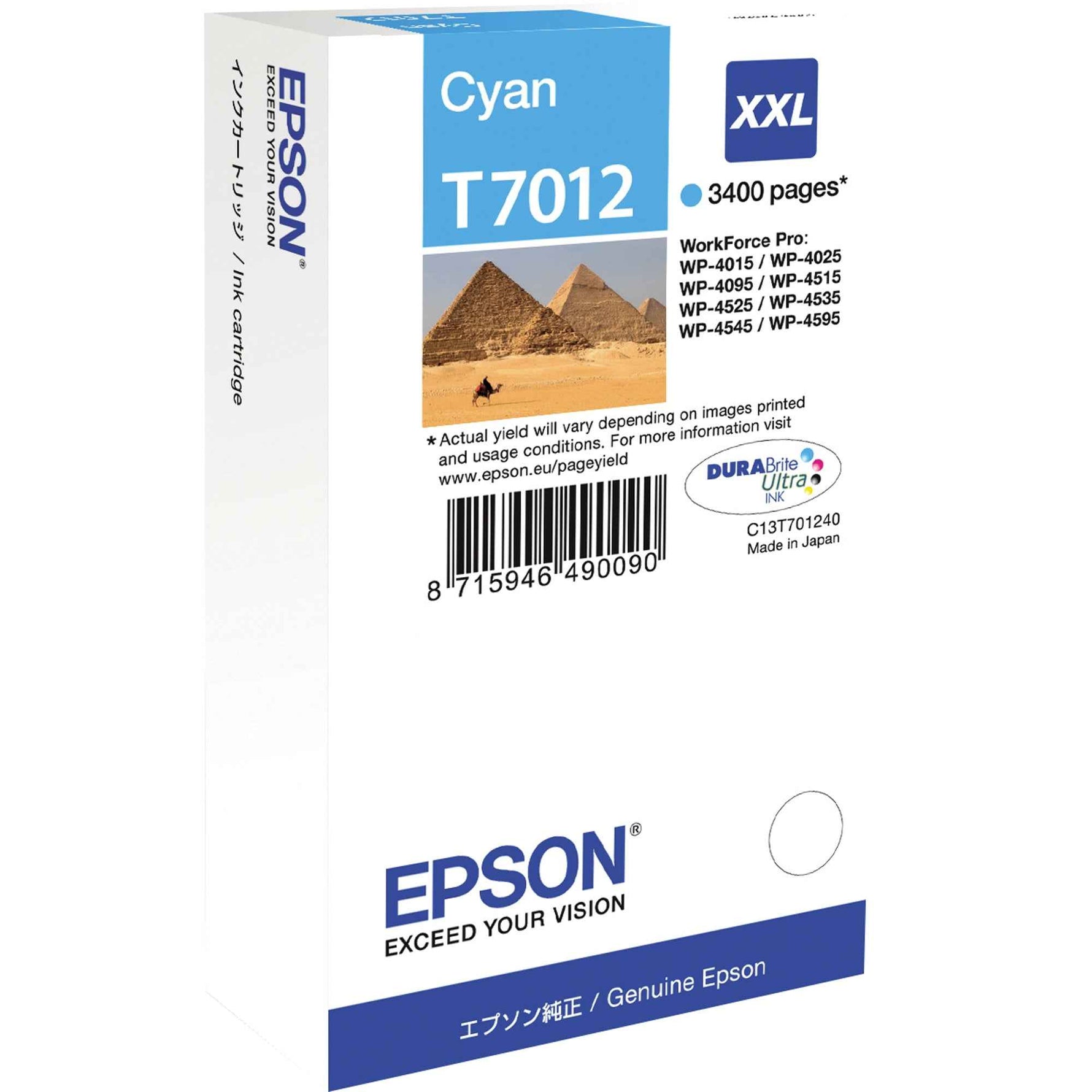 Epson Tintenpatrone T7012 cyan