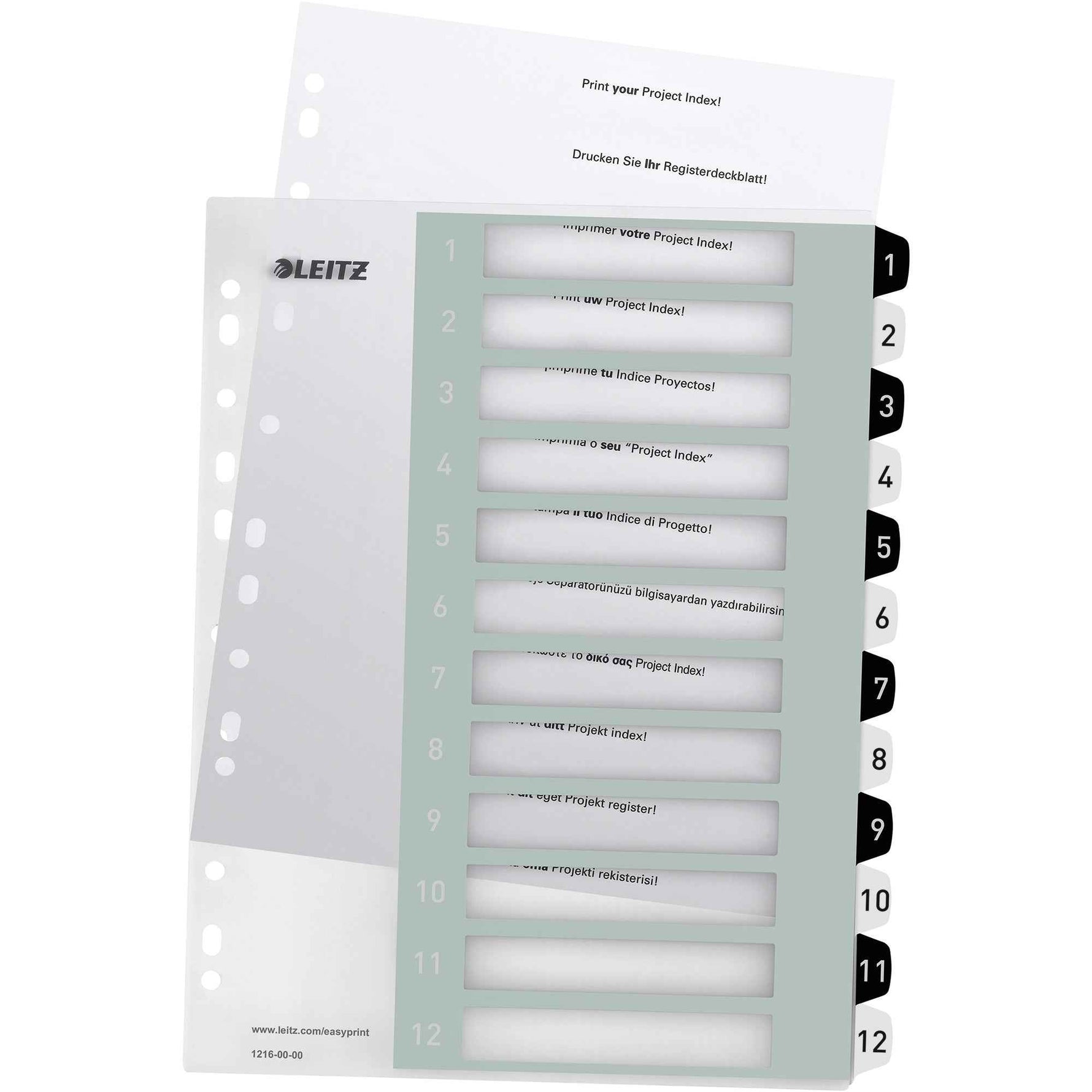 Leitz Zahlenregister WOW 1-12