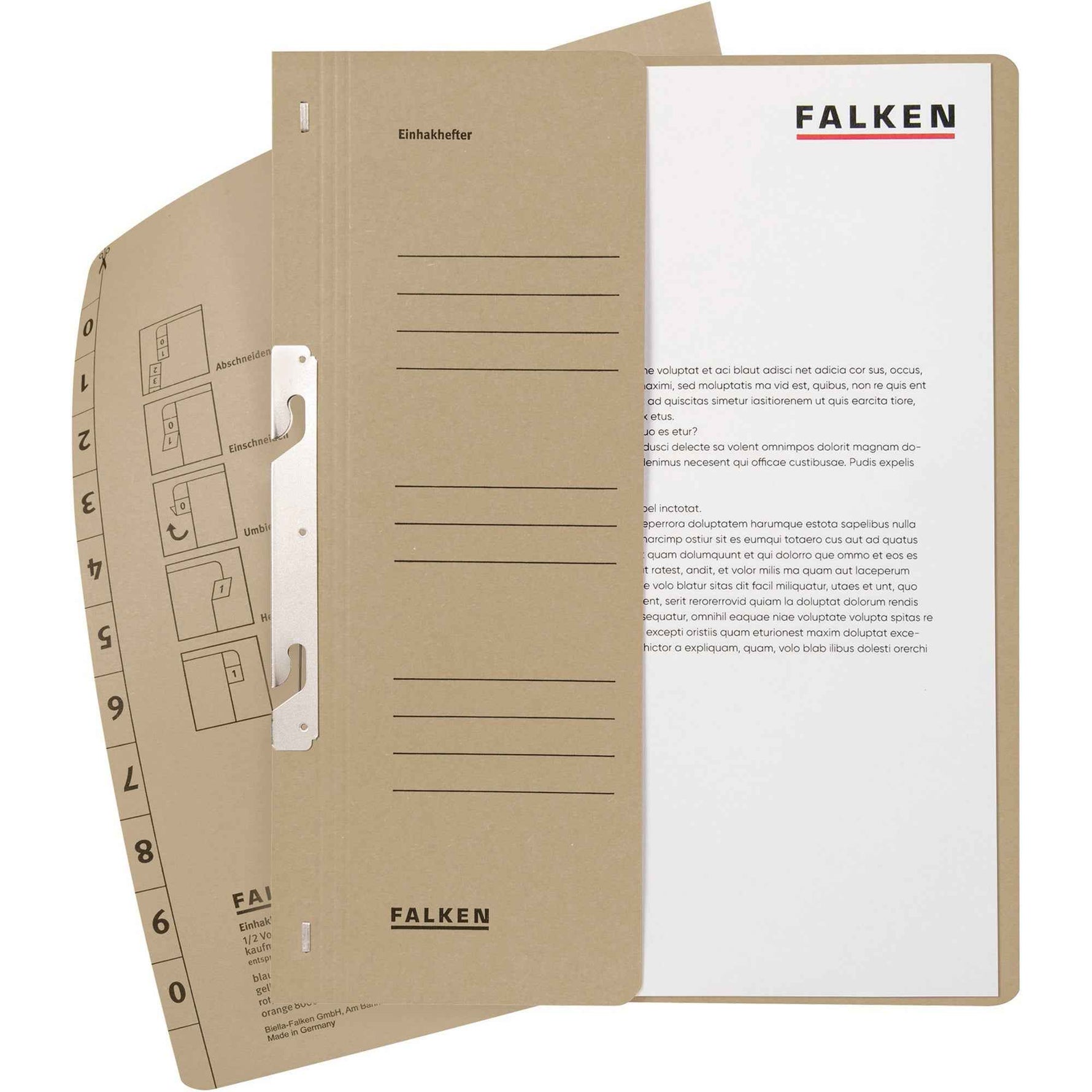Falken Einhakhefter kaufmännische Heftung halb
