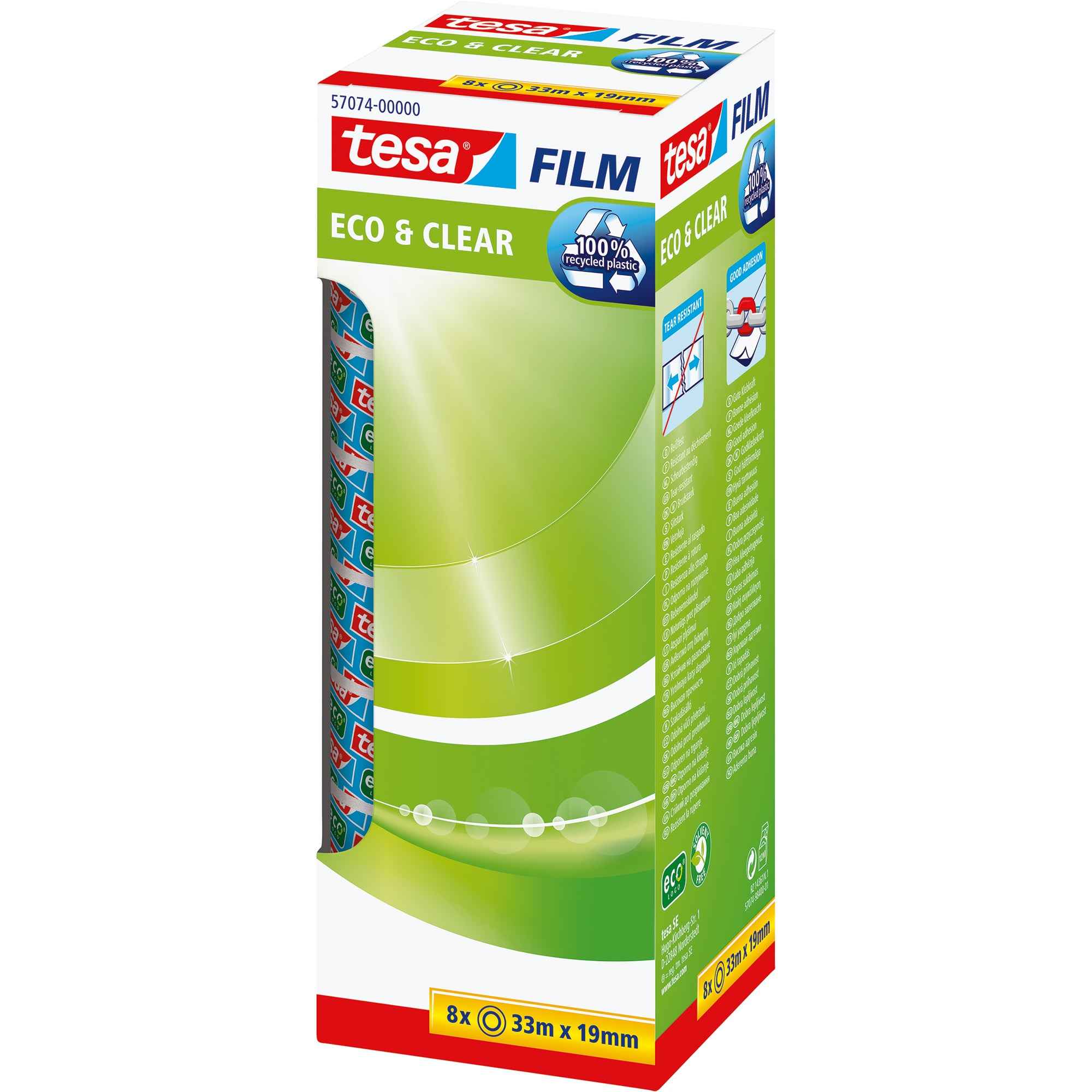 tesa® Klebefilm tesafilm® Eco & Clear 8 St./Pack.