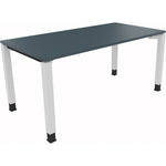 Neutralware Schreibtisch all in one 1.600 x 680-820 x 800 mm (B x H x T) lavagrau – Produktbild 3