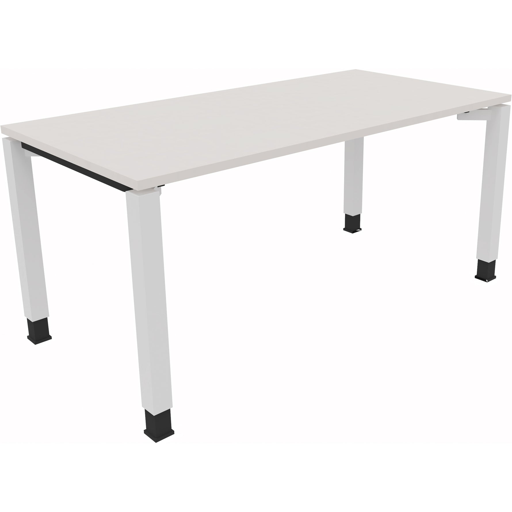 Neutralware Schreibtisch all in one 1.600 x 680-820 x 800 mm (B x H x T) diamantweiß – Produktbild 3