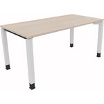 Neutralware Schreibtisch all in one 1.600 x 680-820 x 800 mm (B x H x T) akazie hell – Produktbild 3