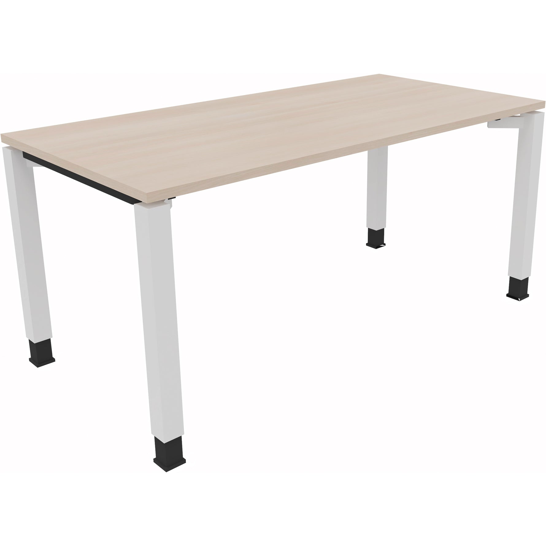 Neutralware Schreibtisch all in one 1.600 x 680-820 x 800 mm (B x H x T) akazie hell – Produktbild 3