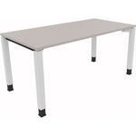 Neutralware Schreibtisch all in one 1.600 x 680-820 x 800 mm (B x H x T) lichtgrau – Produktbild 3