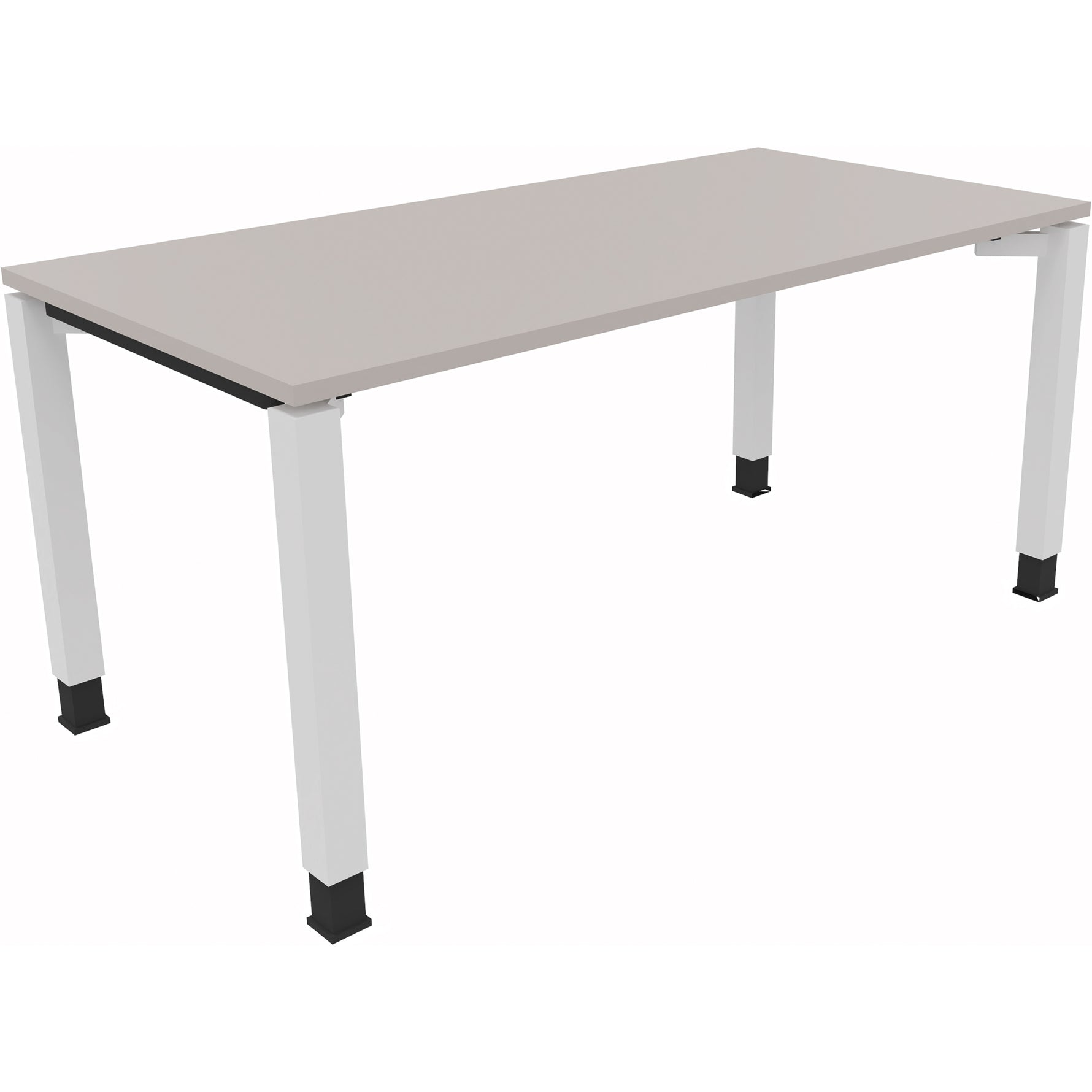 Neutralware Schreibtisch all in one 1.600 x 680-820 x 800 mm (B x H x T) lichtgrau – Produktbild 3