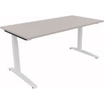 Neutralware Schreibtisch all in one 1.600 x 650-850 x 800 mm (B x H x T) lichtgrau – Produktbild 3
