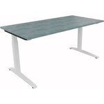 Neutralware Schreibtisch all in one 1.600 x 650-850 x 800 mm (B x H x T) beton hell – Produktbild 3