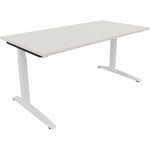 Neutralware Schreibtisch all in one 1.600 x 650-850 x 800 mm (B x H x T) diamantweiß – Produktbild 3