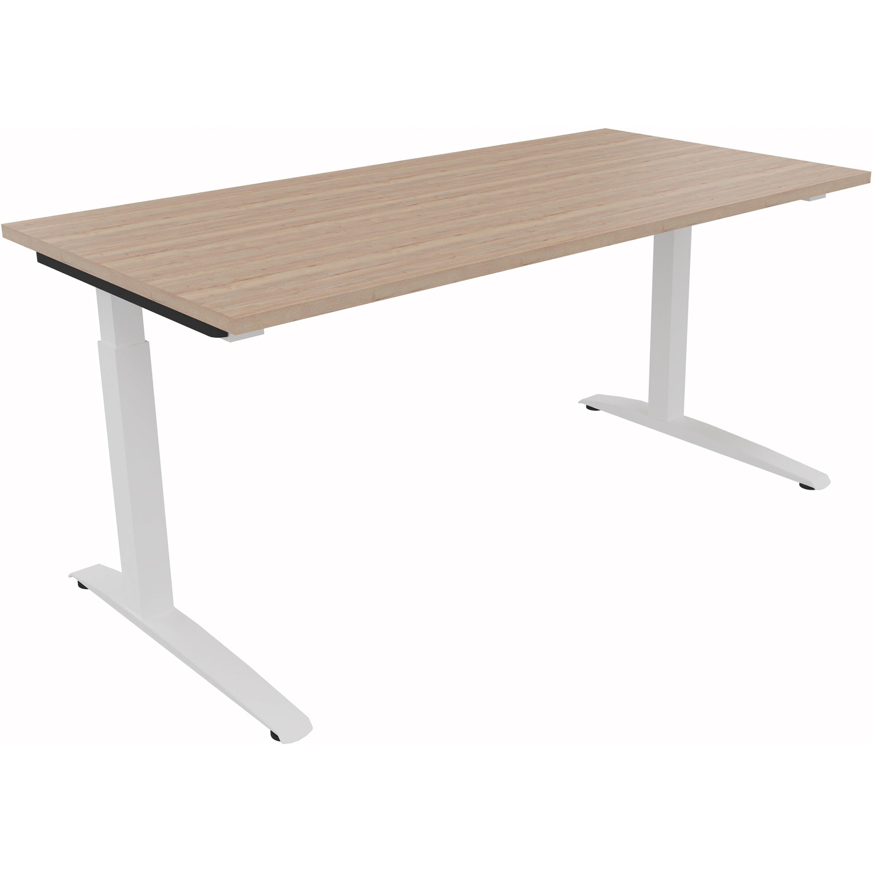 Neutralware Schreibtisch all in one 1.600 x 650-850 x 800 mm (B x H x T) eiche natur – Produktbild 3