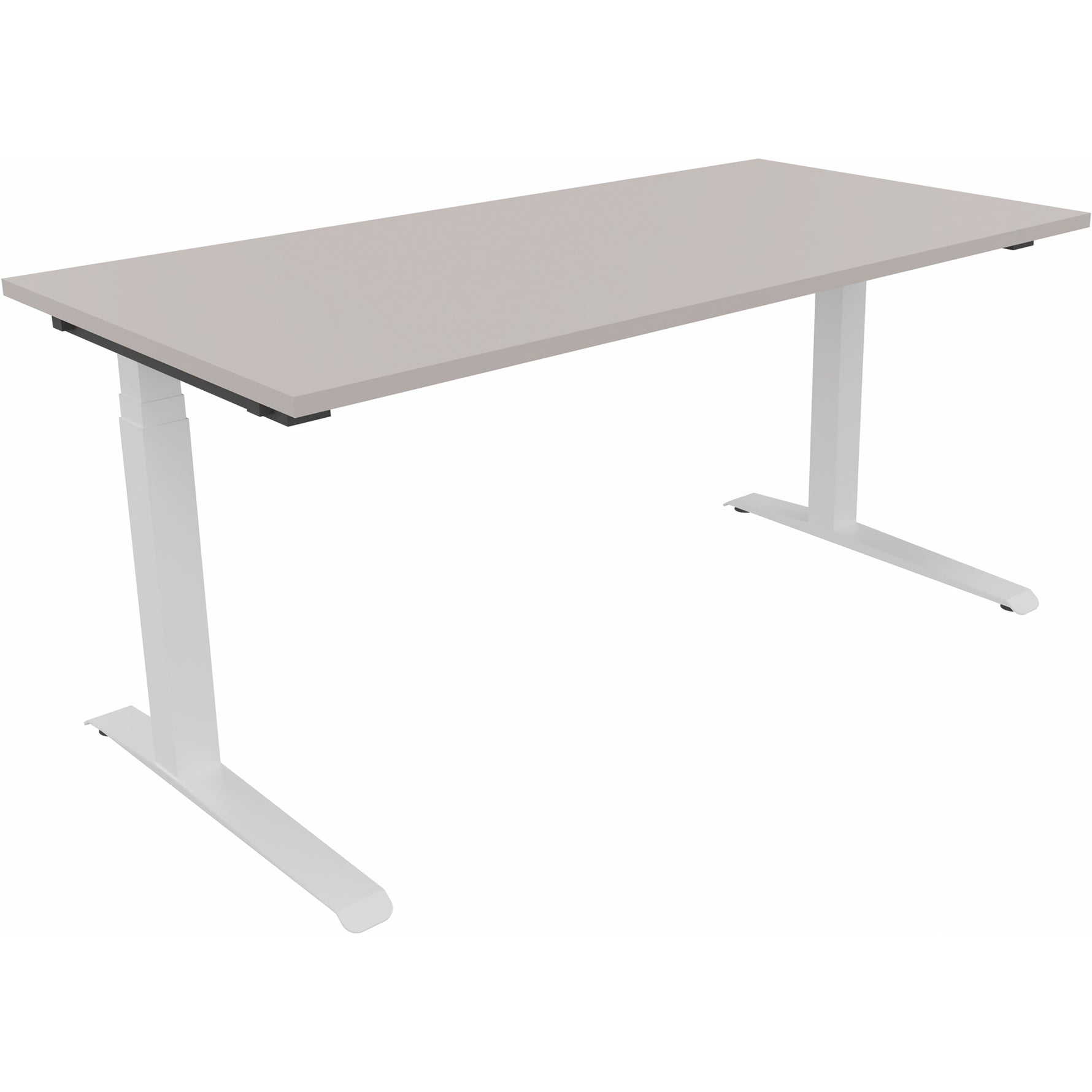 Neutralware Schreibtisch all in one 1.600 x 645-1.275 x 800 mm (B x H x T) verkehrsweiß – Produktbild 4