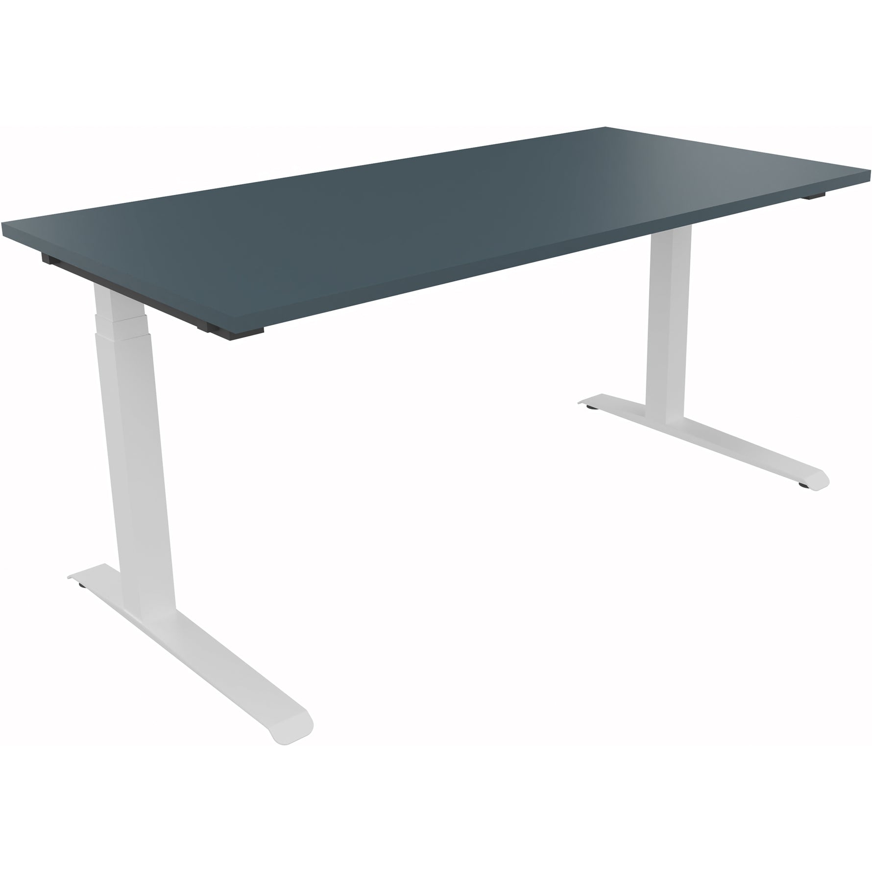 Neutralware Schreibtisch all in one 1.600 x 645-1.275 x 800 mm (B x H x T) verkehrsweiß – Produktbild 5